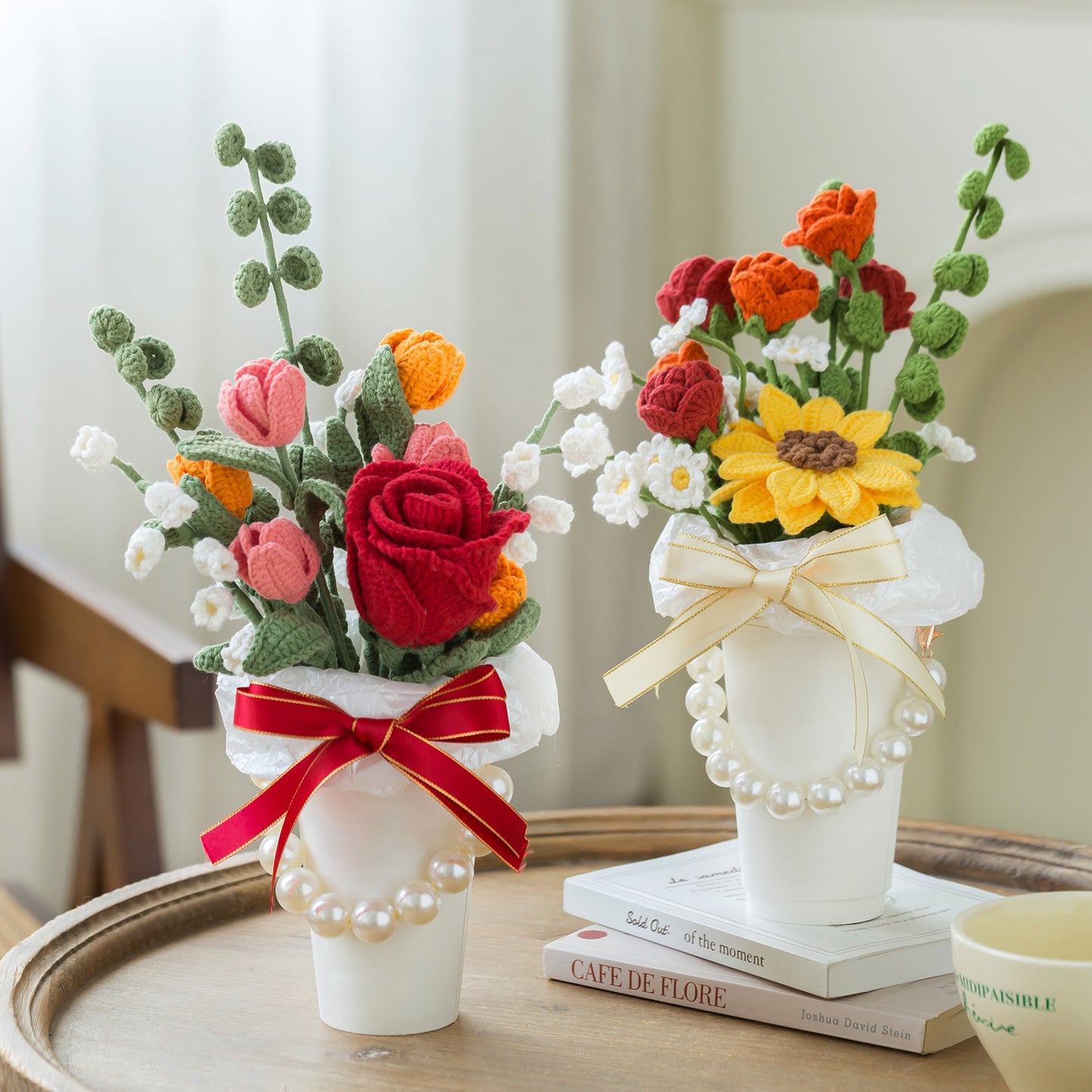 Milk Tea Bouquet Pen Crochet Yarn Kit | Susan's Family