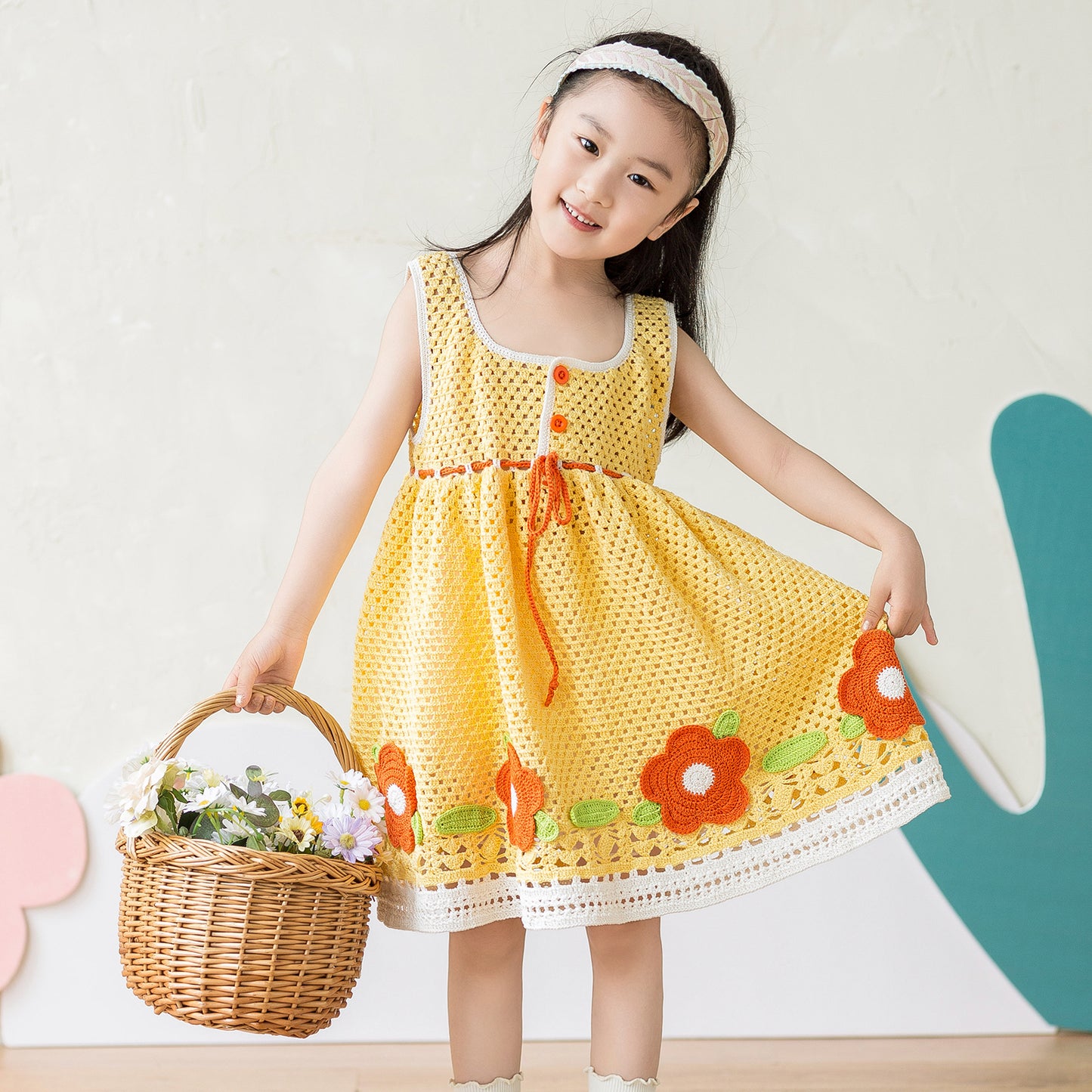 Flowers Blossoming Tank Dress Crochet Yarn Kit | Herbal Chronicle Series | Susan's Family