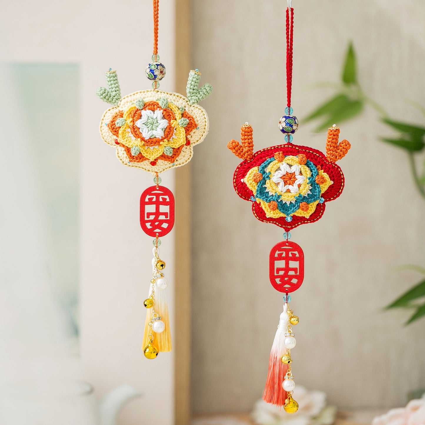 Auspicious Peace Pendant Crochet Yarn Kit | Chinese Aesthetics Series | Susan's Family