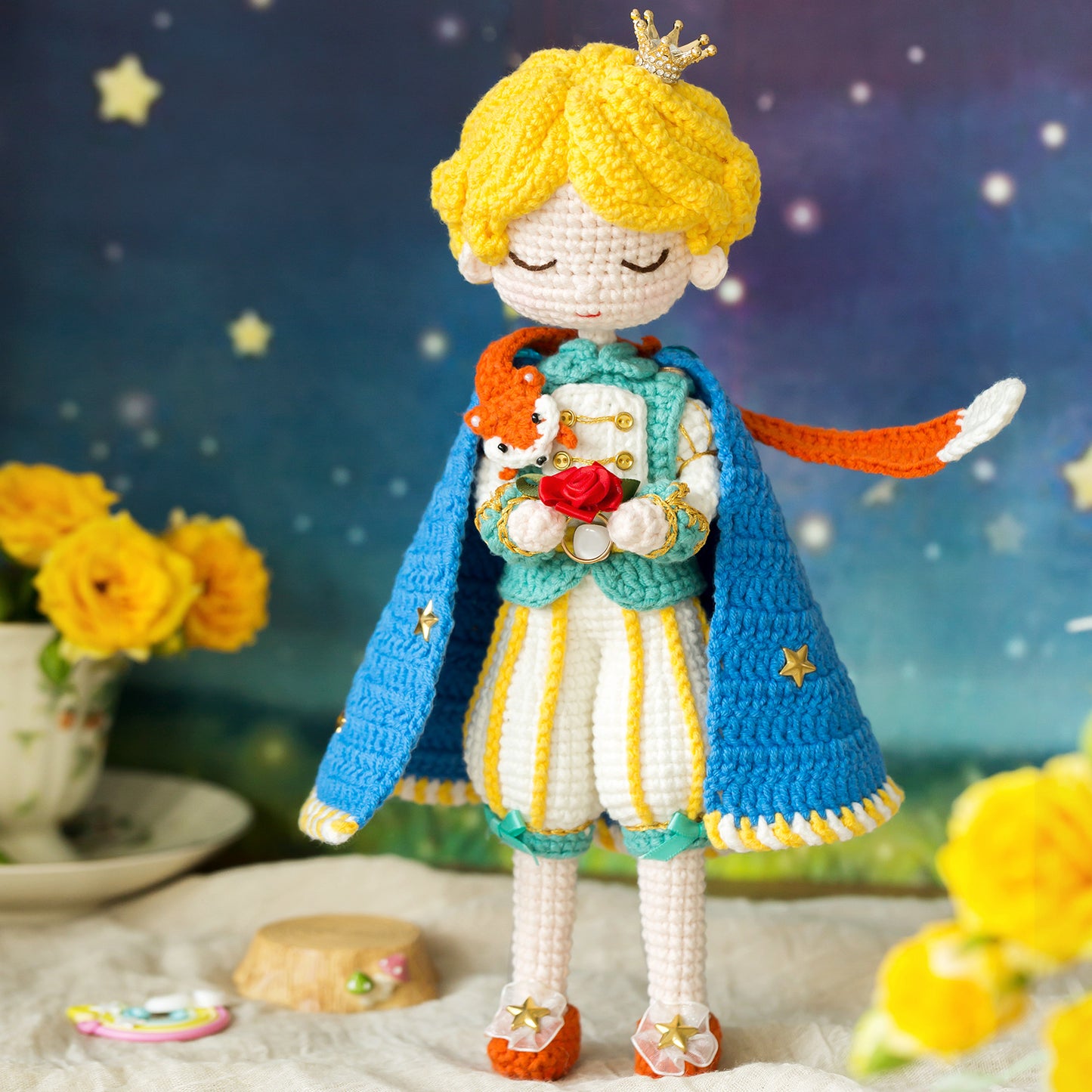 Little Prince Doll Crochet Yarn Kit | Susan's Family