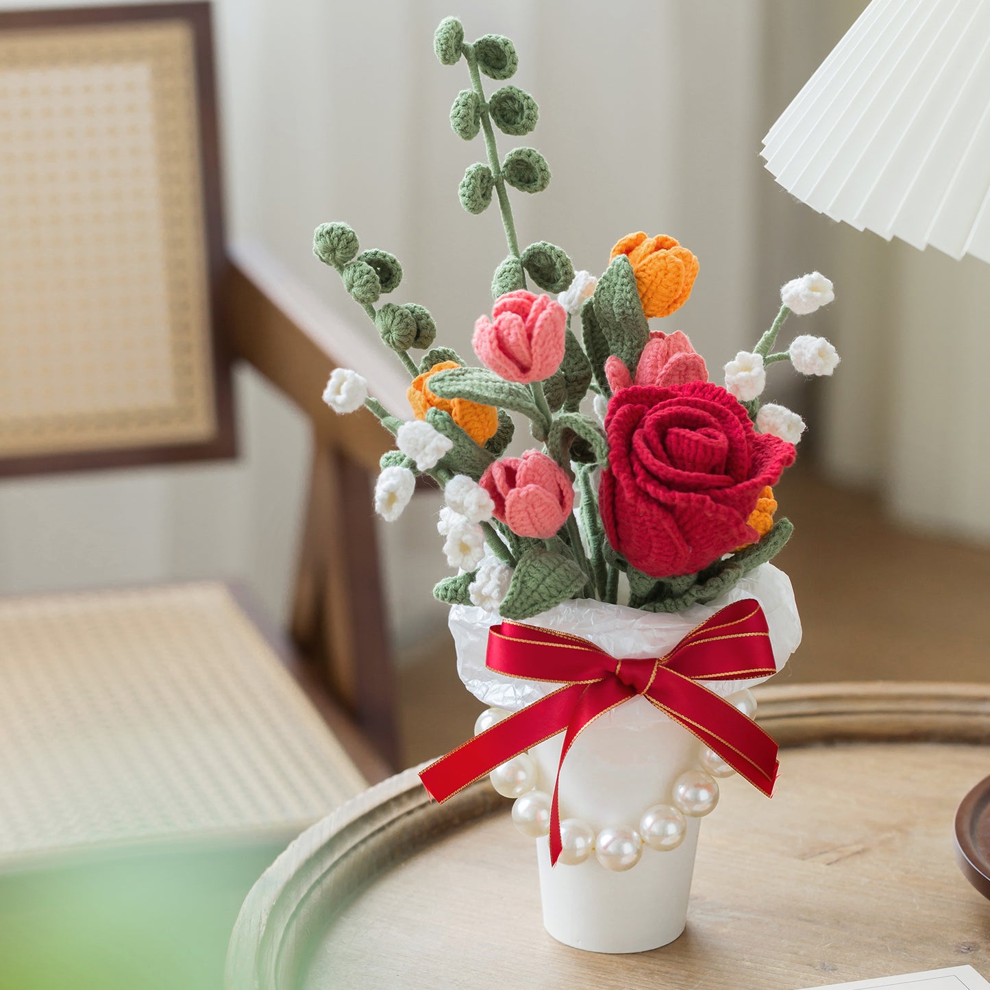 Milk Tea Bouquet Pen Crochet Yarn Kit | Susan's Family