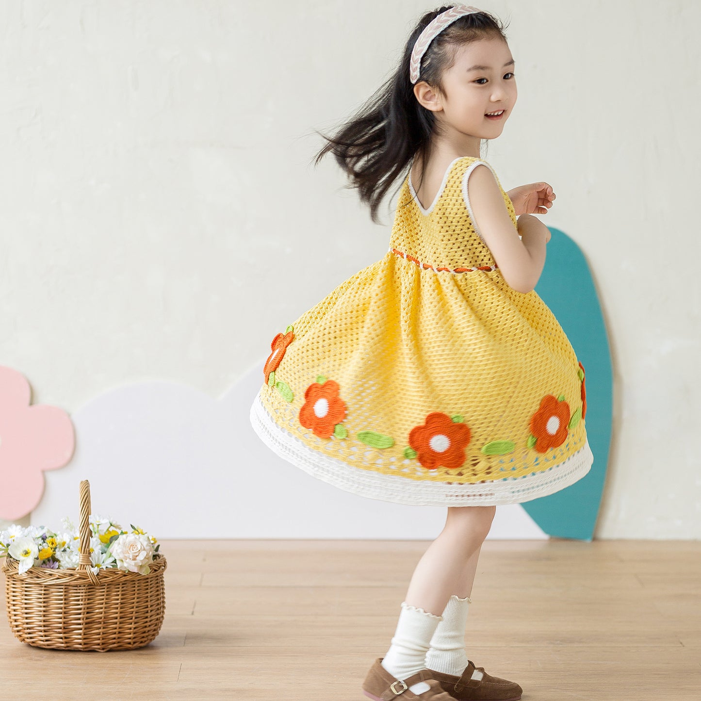 Flowers Blossoming Tank Dress Crochet Yarn Kit | Herbal Chronicle Series | Susan's Family