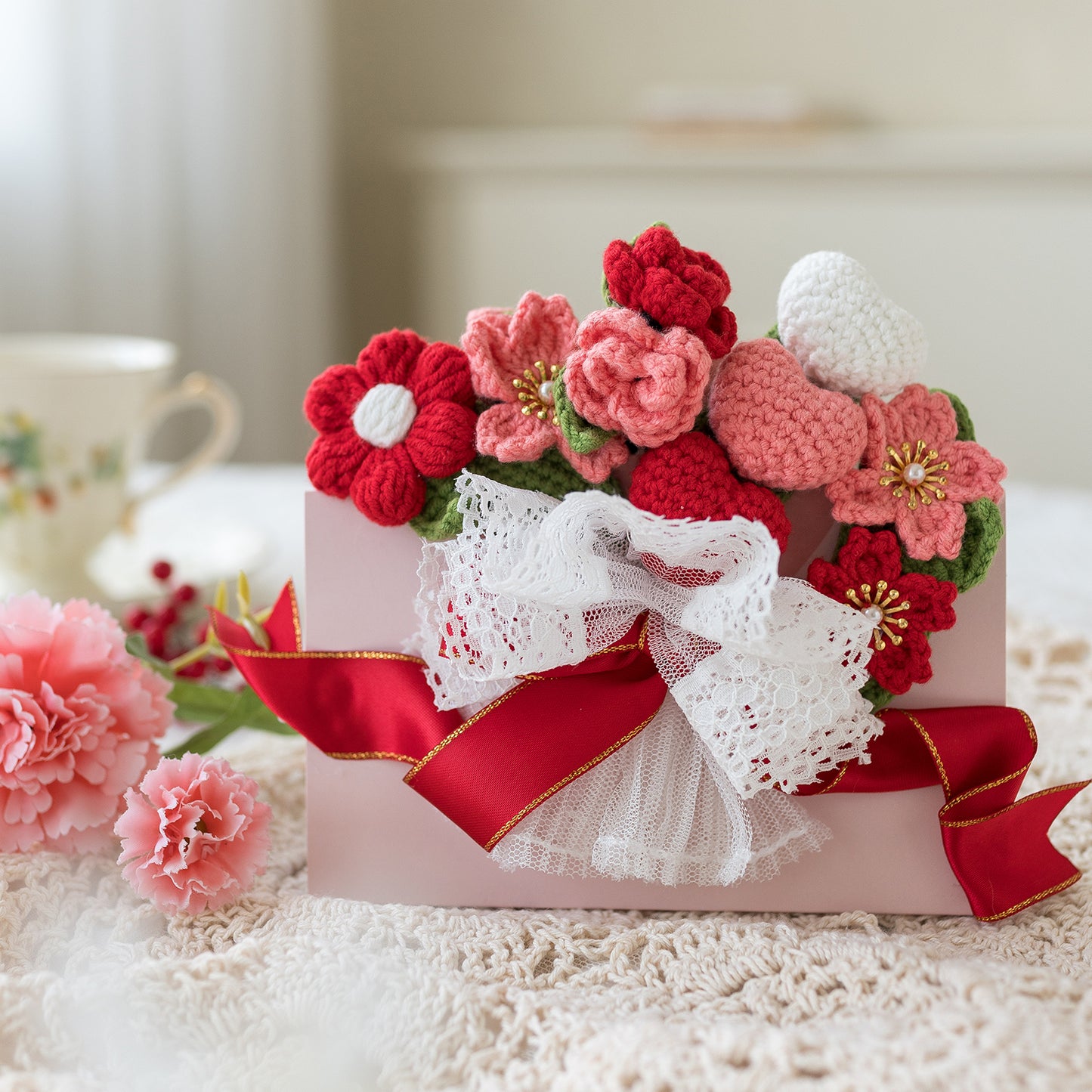 Flower Jewelry Set Crochet Yarn Kit | Floral Signals Series | Susan's Family