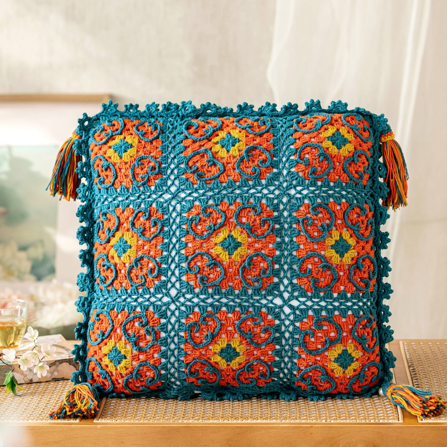 Rolling Into Ruyi Pillow Case Crochet yarn Kit | Susan's Family