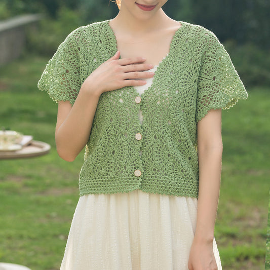 Melodic Ocean Cardigan Crochet Yarn Kit | Ya Series | Susan's Family