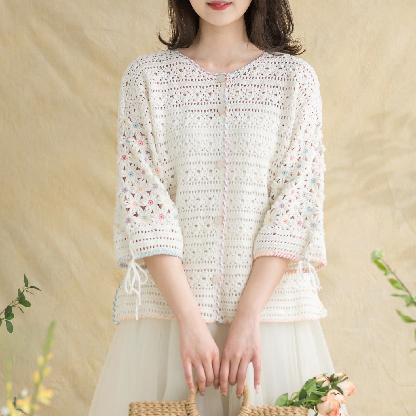 Eastern Fence Cardigan Crochet Yarn Kit | Herbal Chronicle Series | Susan's Family