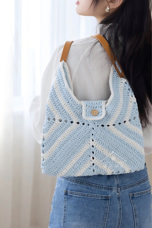 Square Spiral Shoulder Bag Crochet Pattern
