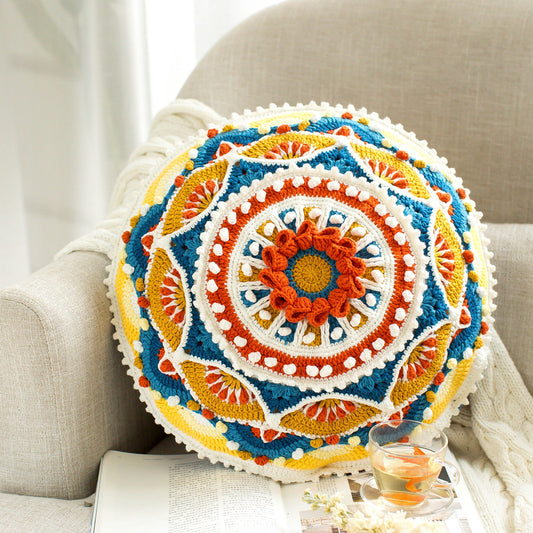 Dunhuang Scroll Lotus Kissenbezug Häkelgarn-Set | Susan's Family Dunhuang Baldachin Kissenbezug Dunhuang-Stil