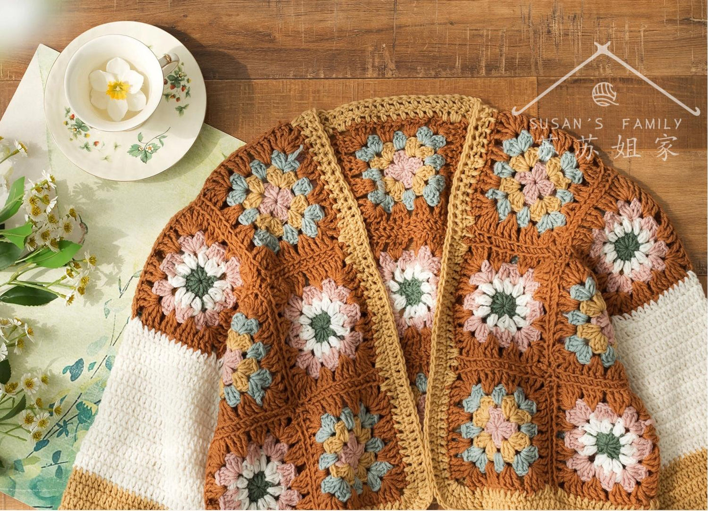 Countryside Granny Square Cardigan Crochet Pattern