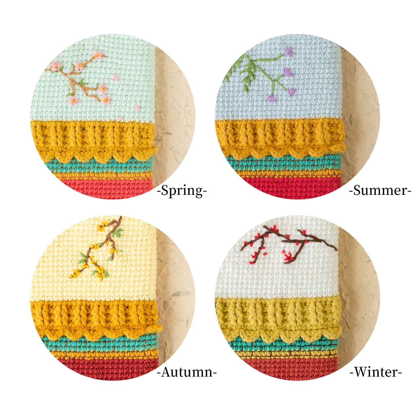 Forbidden City Seasons Phone Pouch Crochet Yarn Kit | Forbidden City Series | Susan's Family