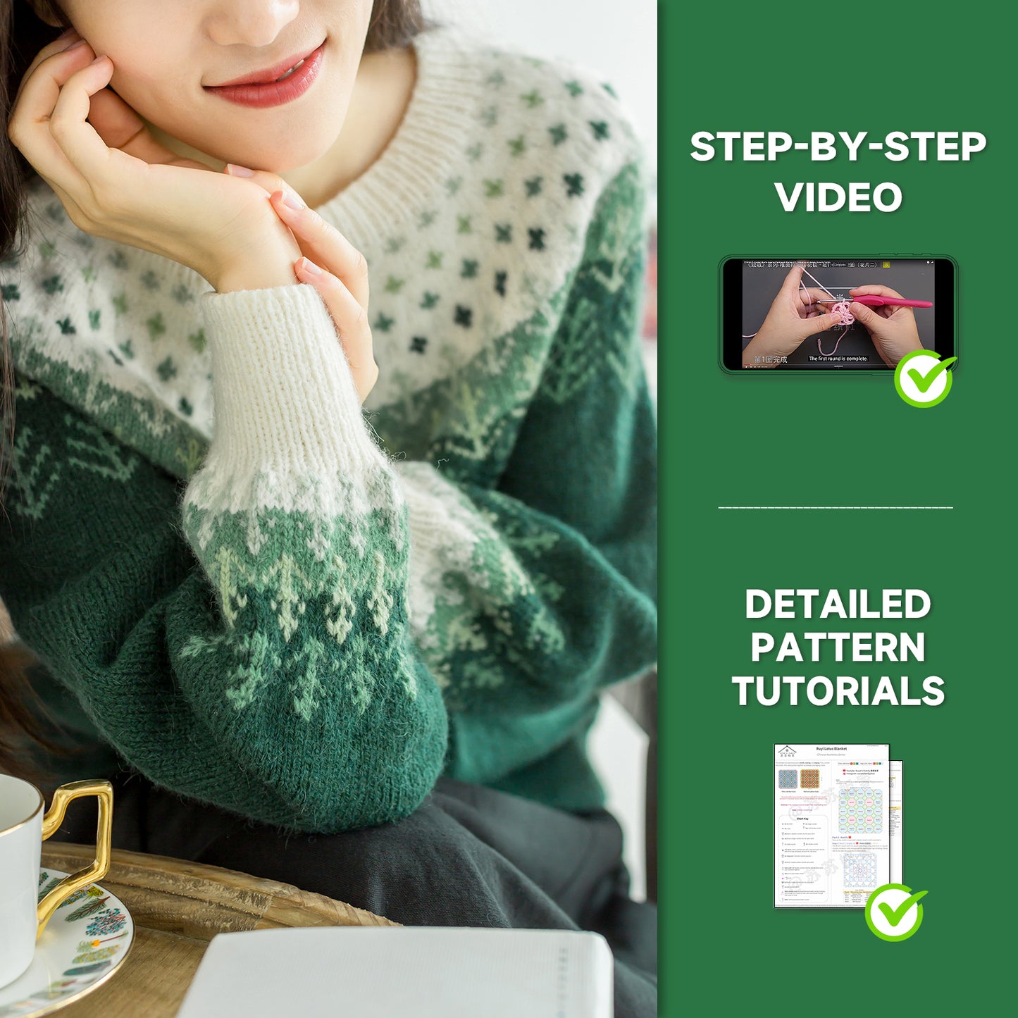 Staring Forest Yoke Sweater Knit Yarn Kit