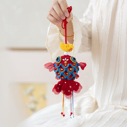 GoldFish Egg Pouch Crochet Yarn Kit | Chinese Aesthetics Series | Susan's Family