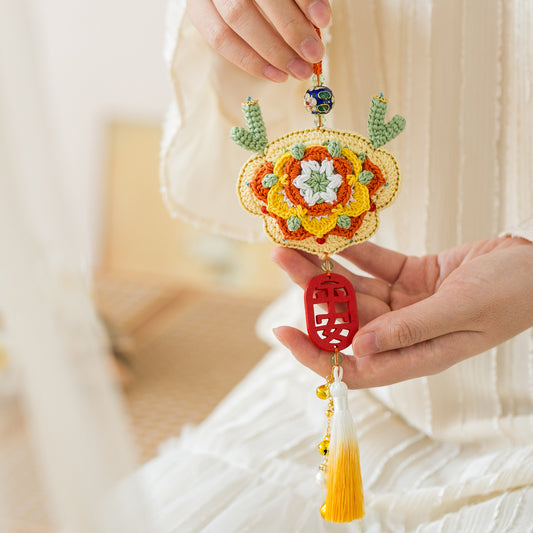 Auspicious Peace Pendant Crochet Yarn Kit | Chinese Aesthetics Series | Susan's Family