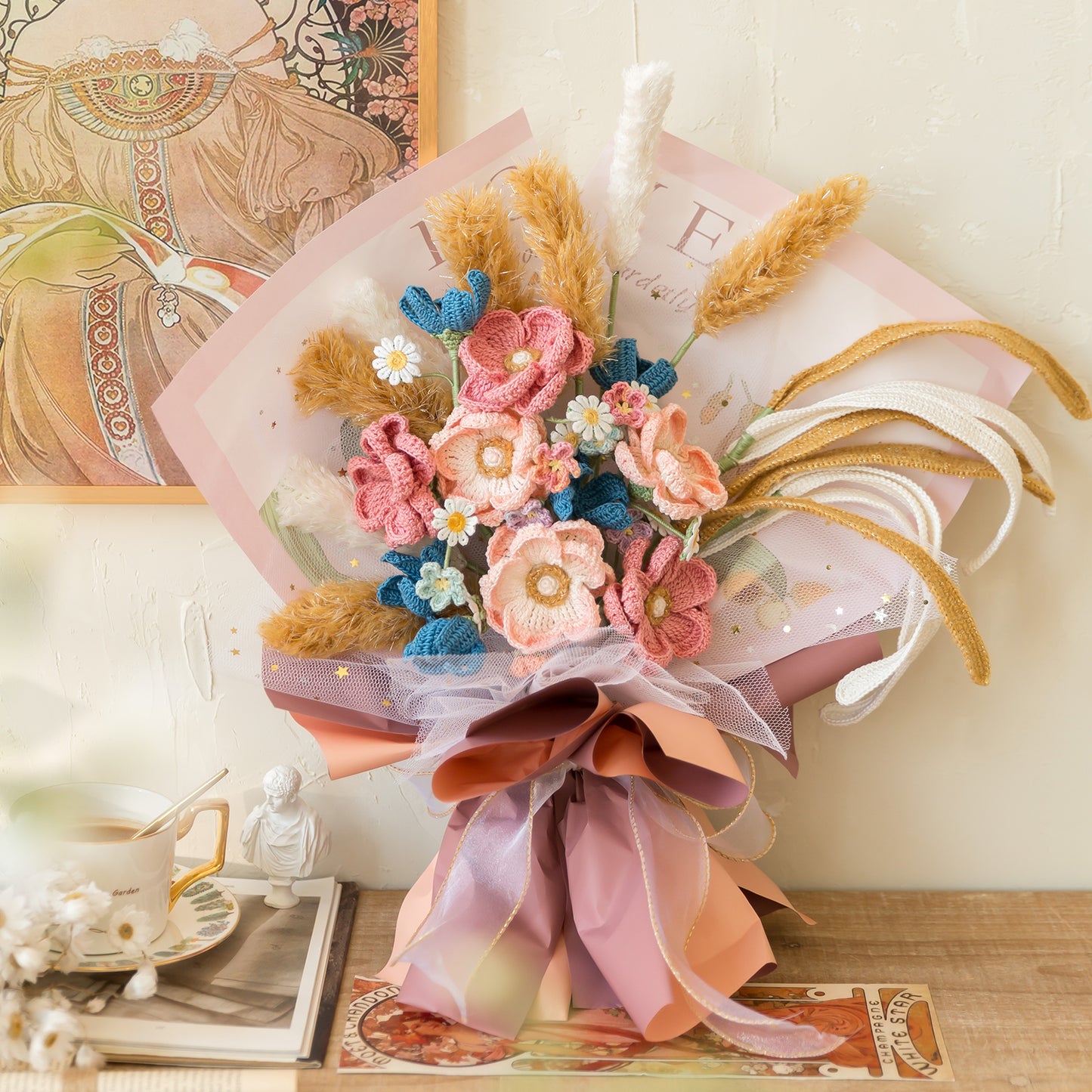 Mucha Bouquet Crochet Yarn Kit | Tribute to Art Series | Susan's Family