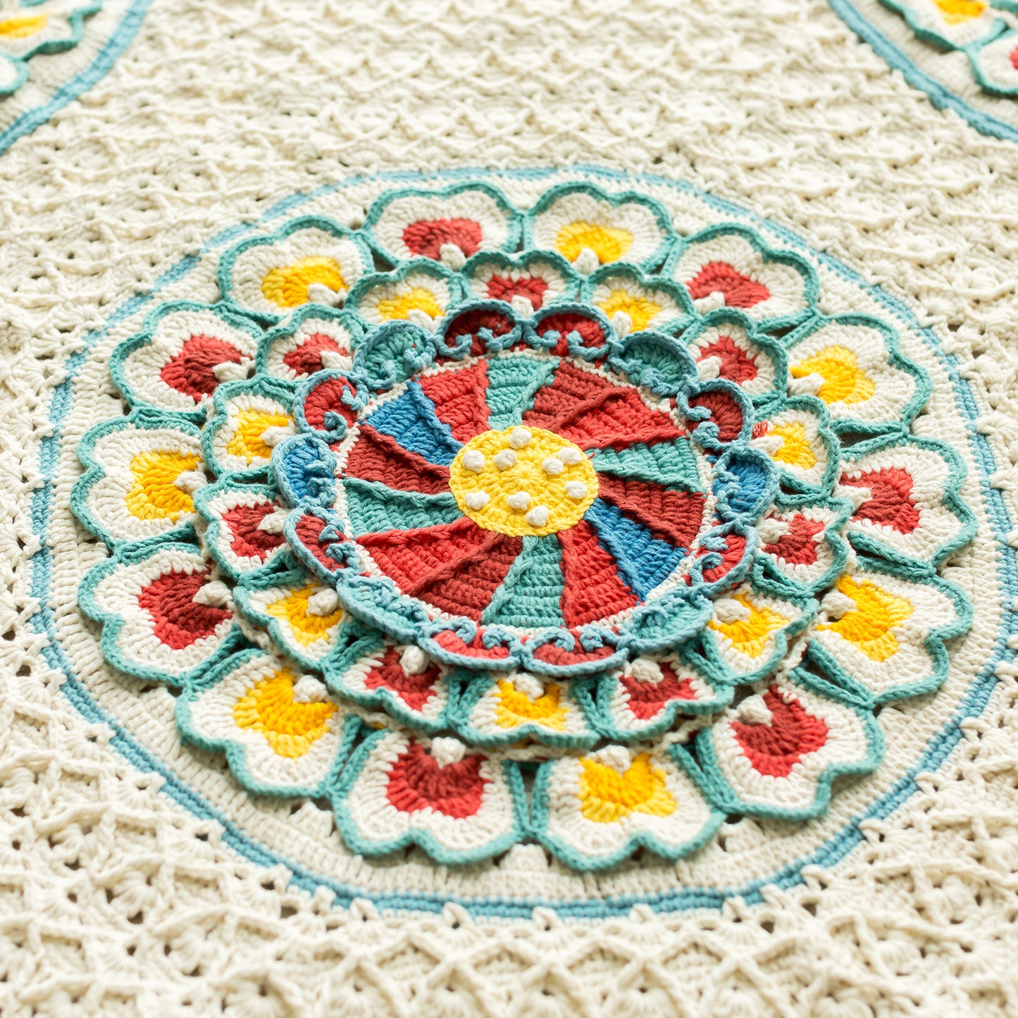 Skywheel Lotus Blanket Crochet Yarn Kit | Dunhuang Series | Susan's Family