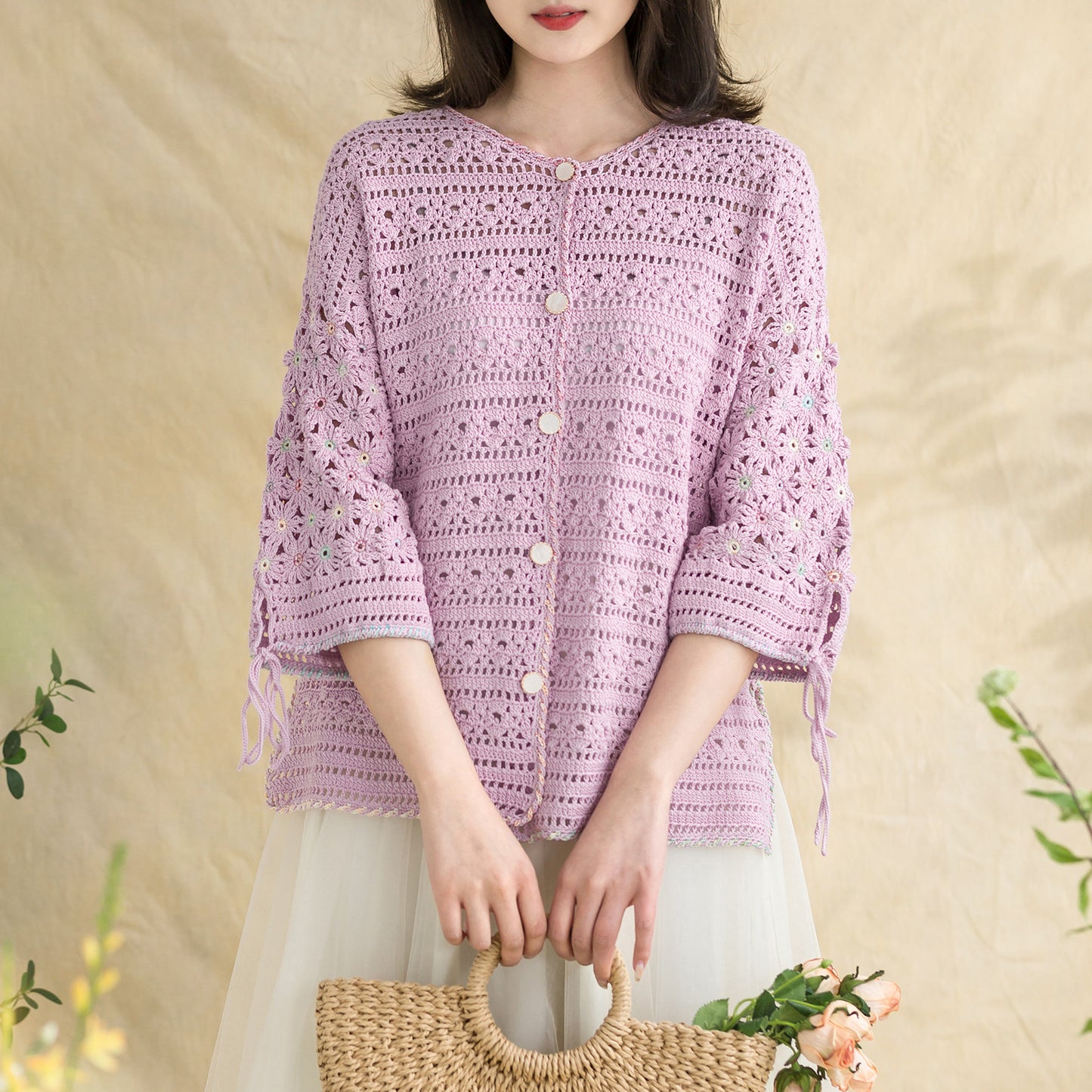 Eastern Fence Cardigan Crochet Yarn Kit | Herbal Chronicle Series | Susan's Family