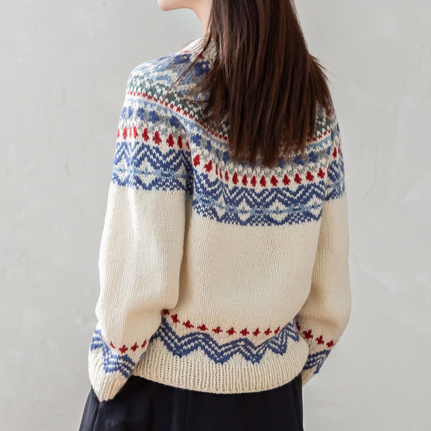 Icelandic Yoke Sweater Knit Yarn Kit | Nordic Aesthetics Series | Susan's Family