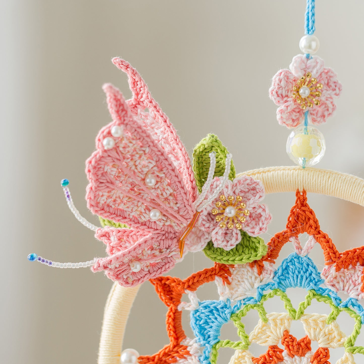 Feather Butterfly Dreamcatcher Crochet Yarn Kit | Susan's Family