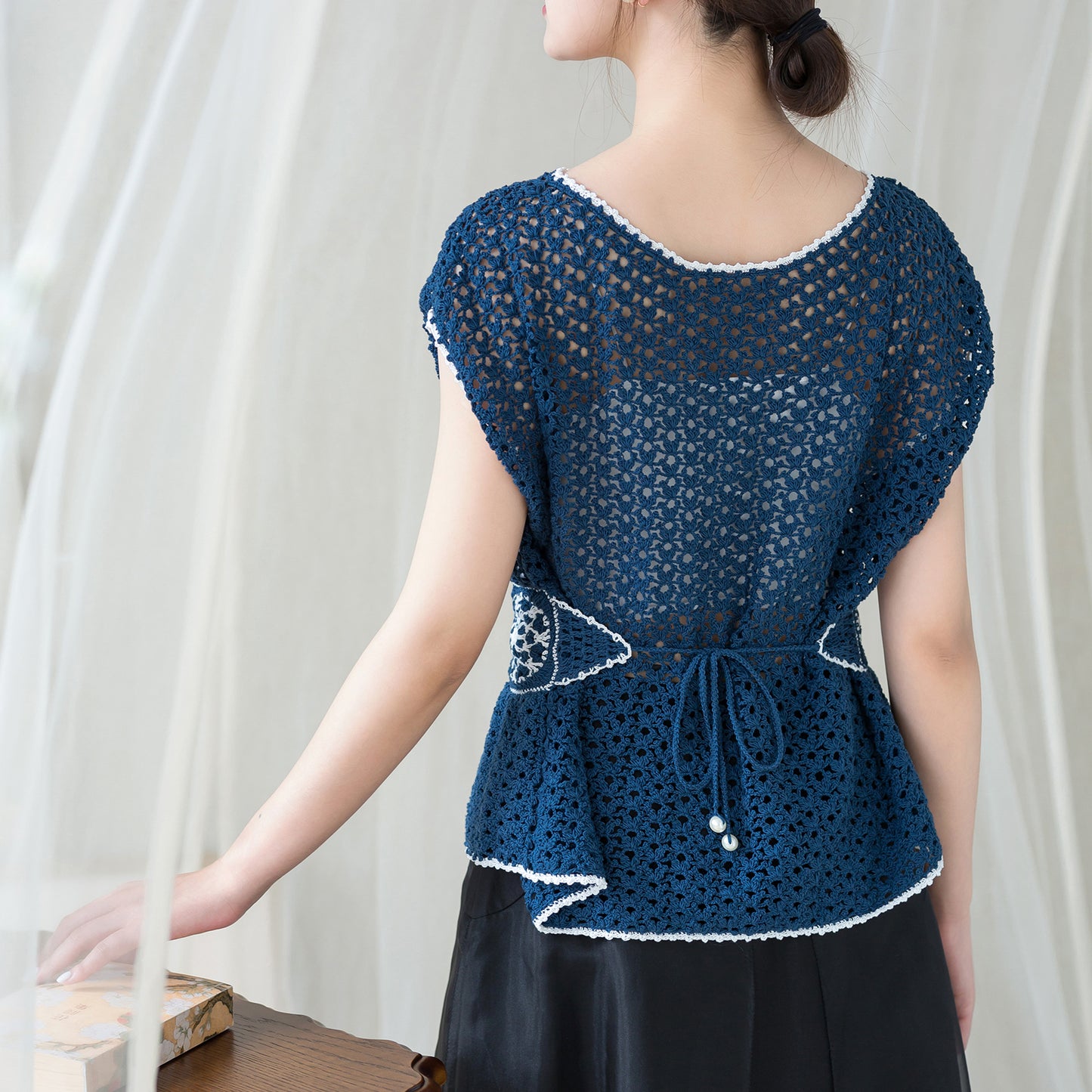 Celadon Lace Top Crochet Yarn Kit | Chinese Aesthetics Series | Susan's Family