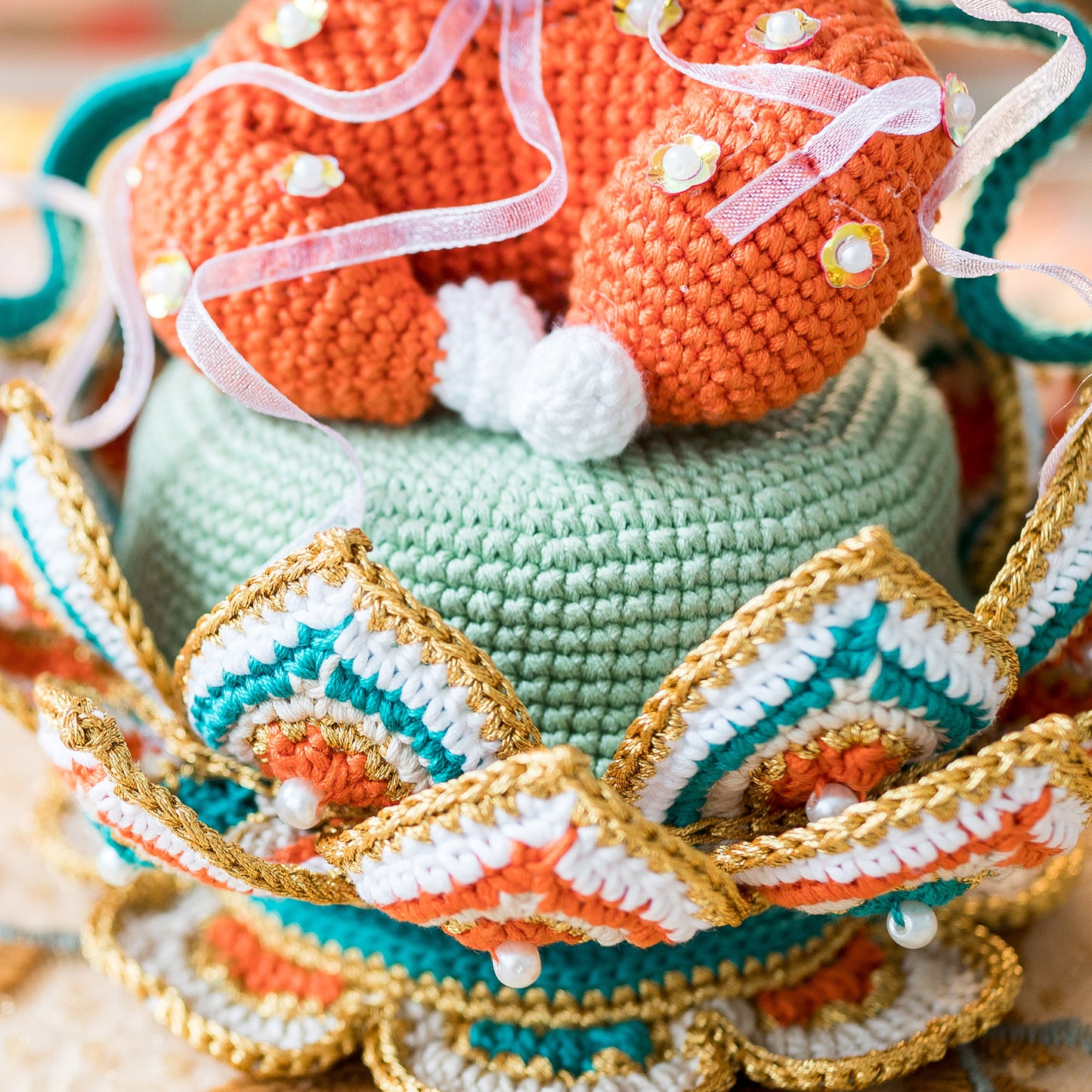 Celestial Rabbit Music Boxes Crochet Yarn Kit | Dunhuang Series| Susan's Family