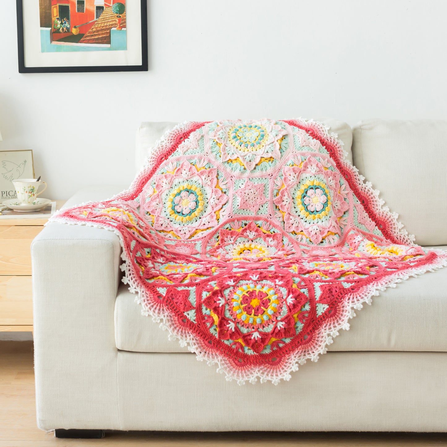 Mucha Patchwork Blanket Crochet Yarn Kit | Tribute to Art Series | Susan's Family