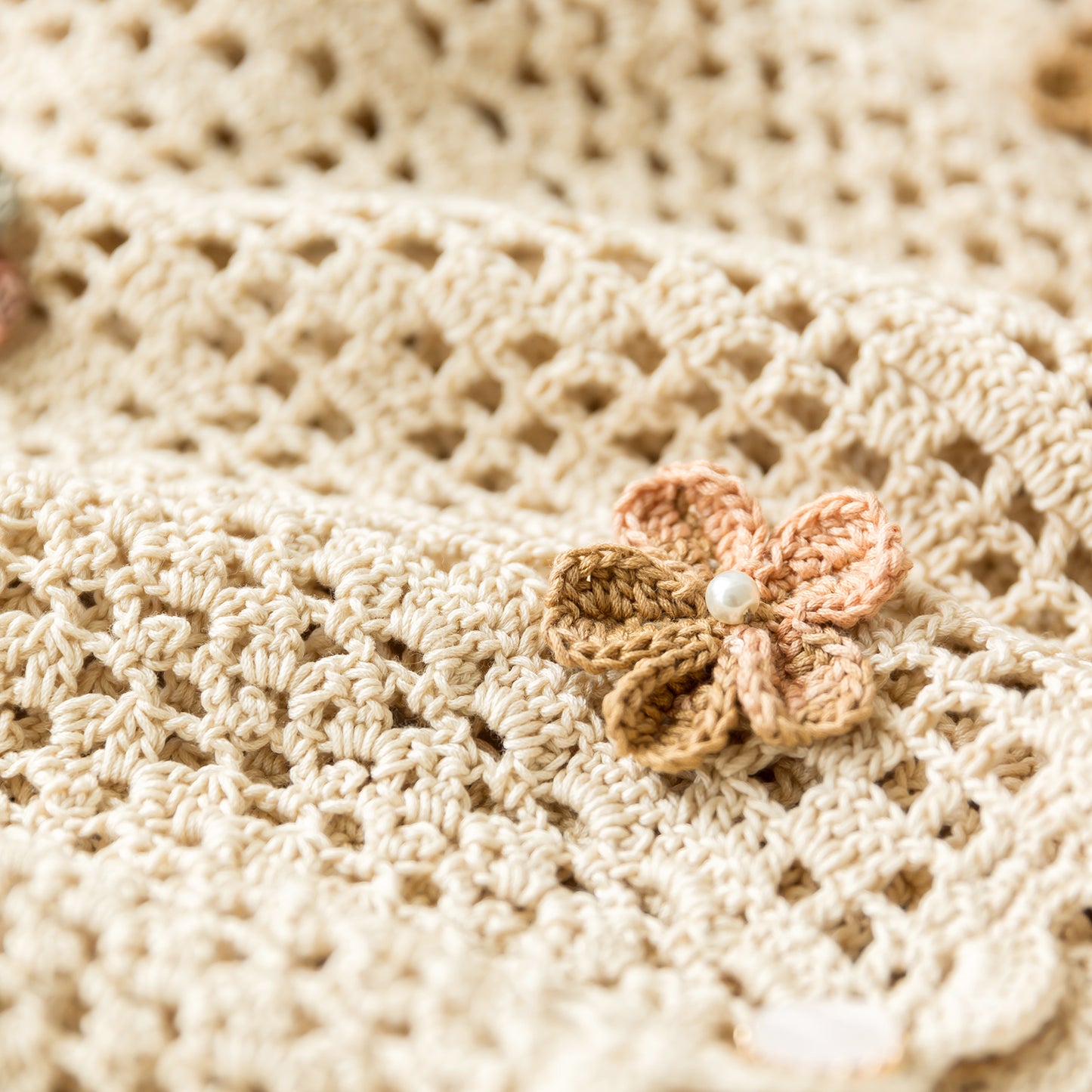 Falling Flowers Lace Cardigan Crochet Yarn Kit | Susan's Family