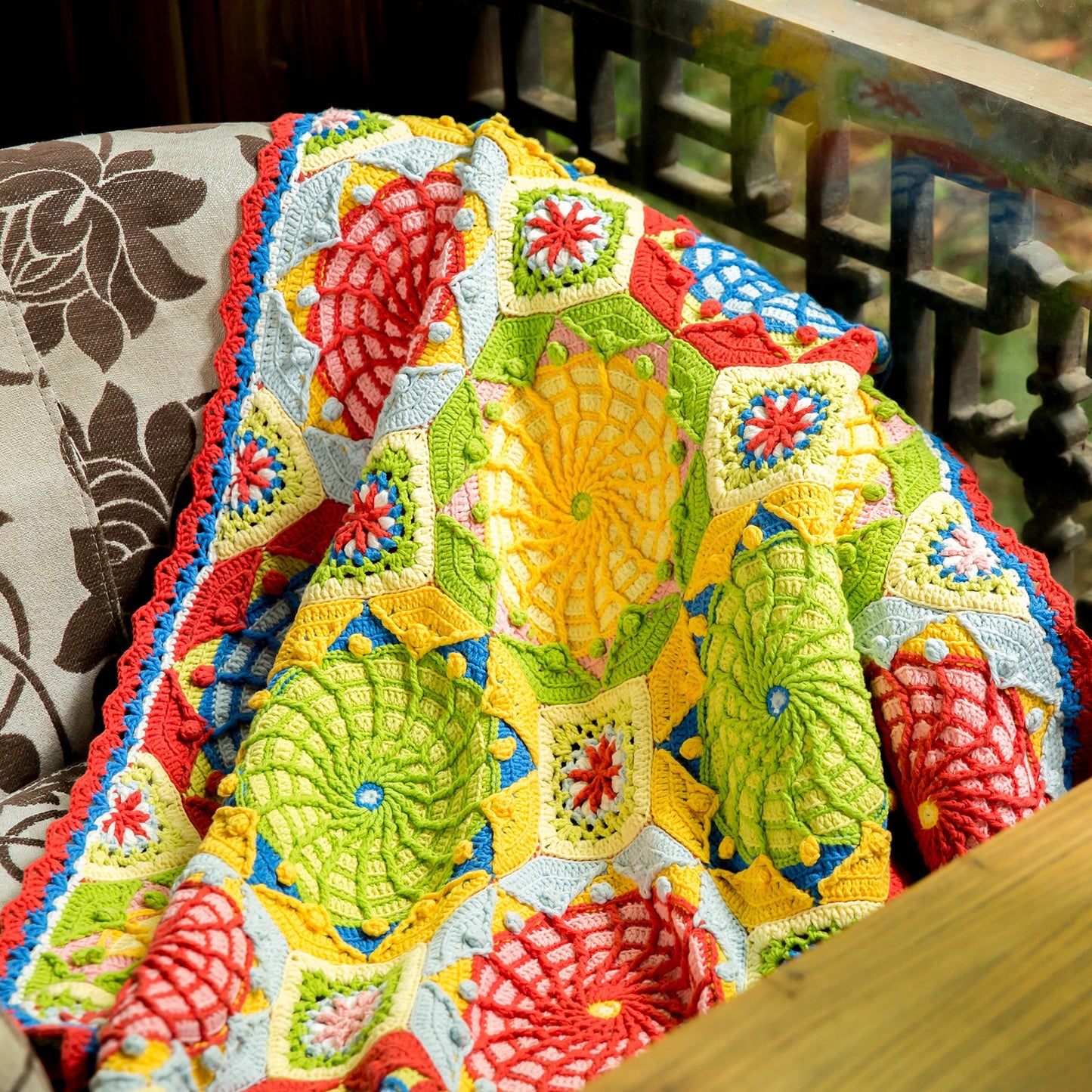 The Blanket of Sunk Panel Crochet Yarn Kit | Susan's Family