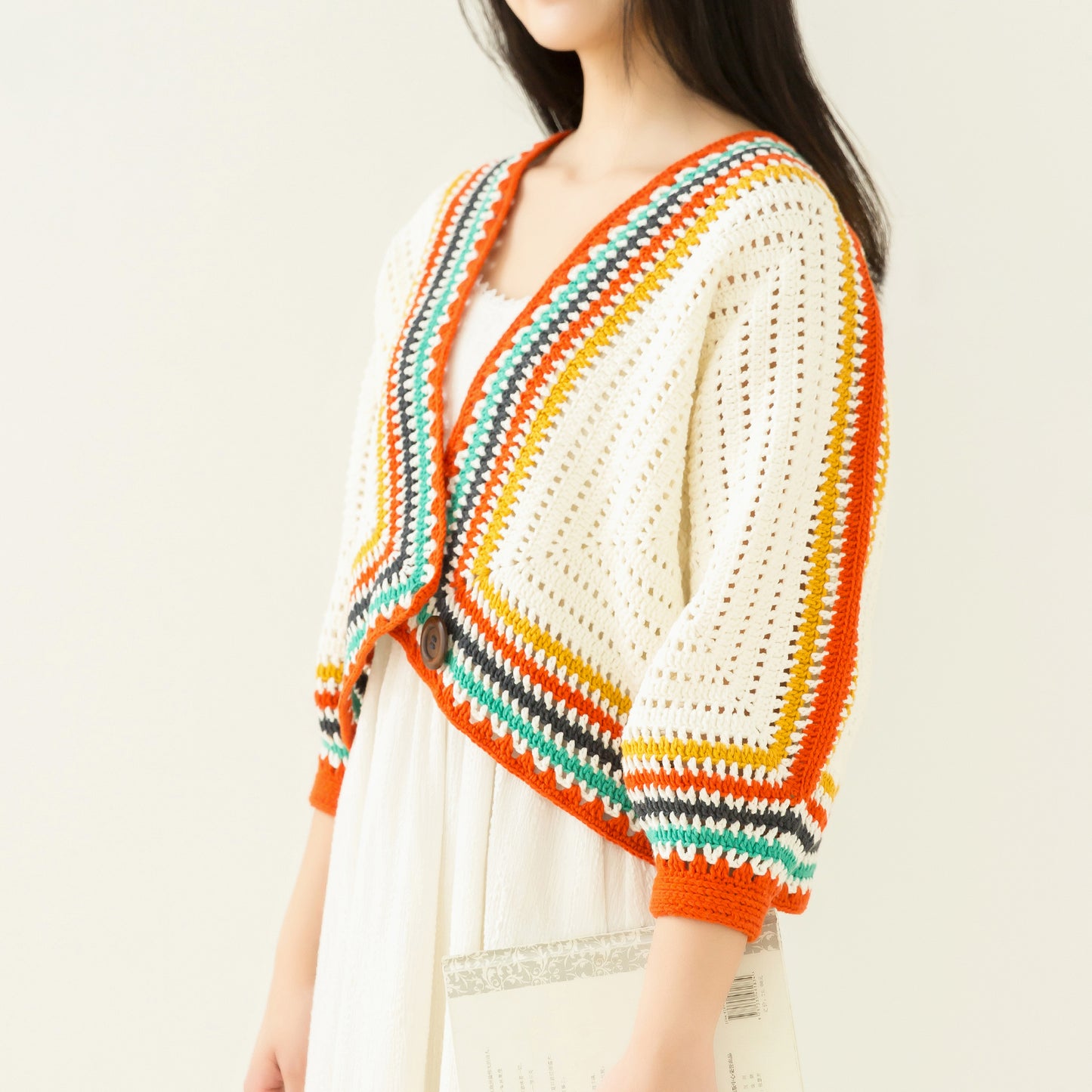 Stylish Striped Cardigan Crochet Yarn Kit | Transetter Series | Susan's Family