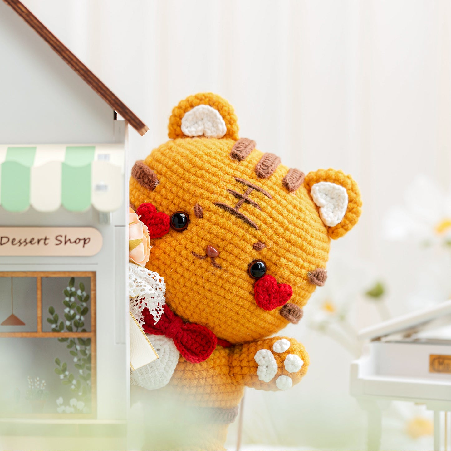 Tiger Sniffs the Rose Doll Crochet Yarn Kit | Susan's Family