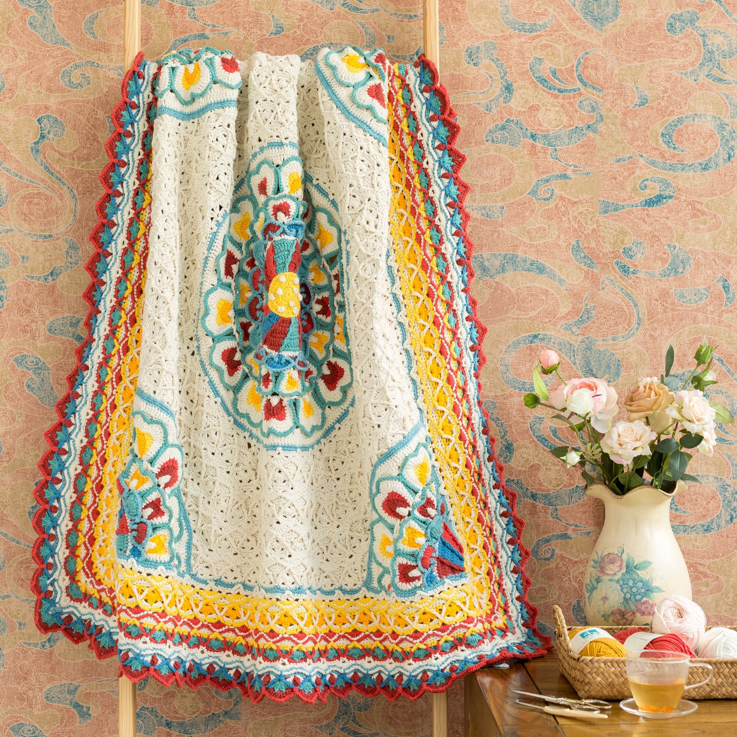 Skywheel Lotus Blanket Crochet Yarn Kit | Dunhuang Series | Susan's Family