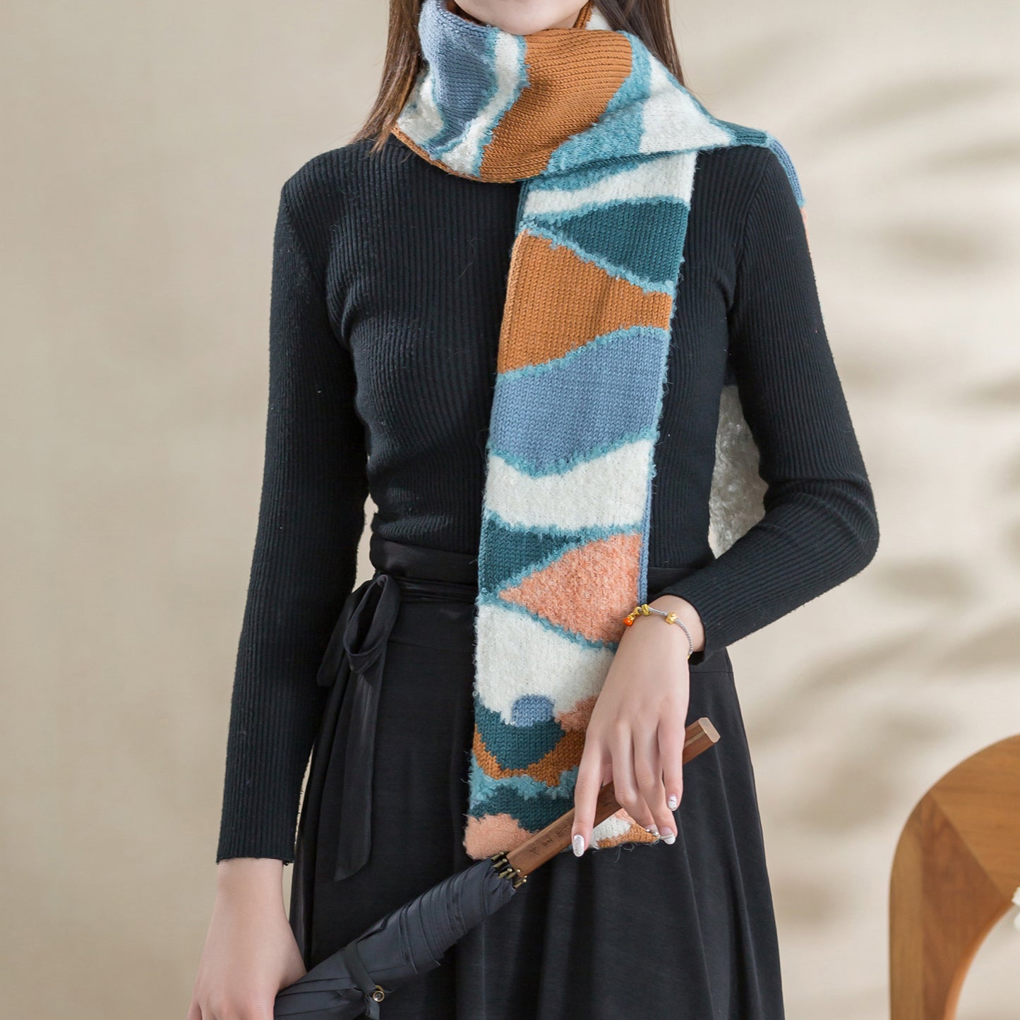 View Mountains Scarf Knitting Yarn Kit | "Shi, Ci, Fu" Series | Susan's Family