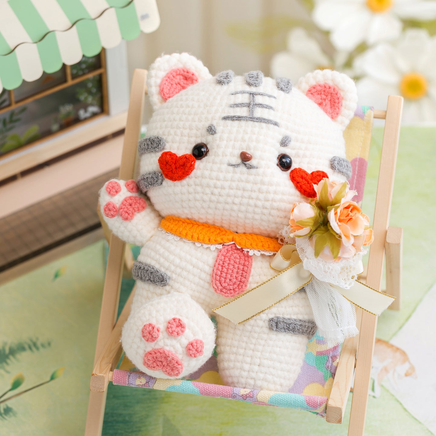Tiger Sniffs the Rose Doll Crochet Yarn Kit | Susan's Family