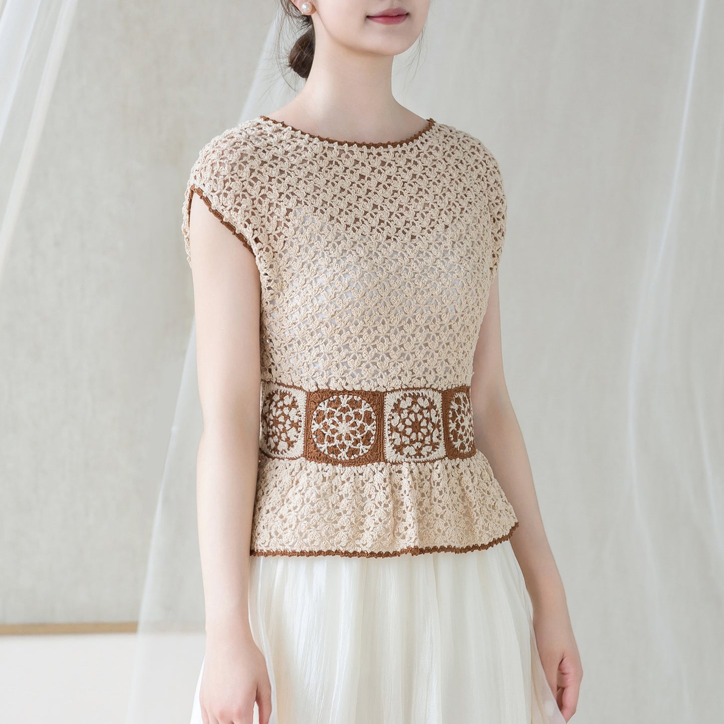 Celadon Lace Top Crochet Yarn Kit | Chinese Aesthetics Series | Susan's Family