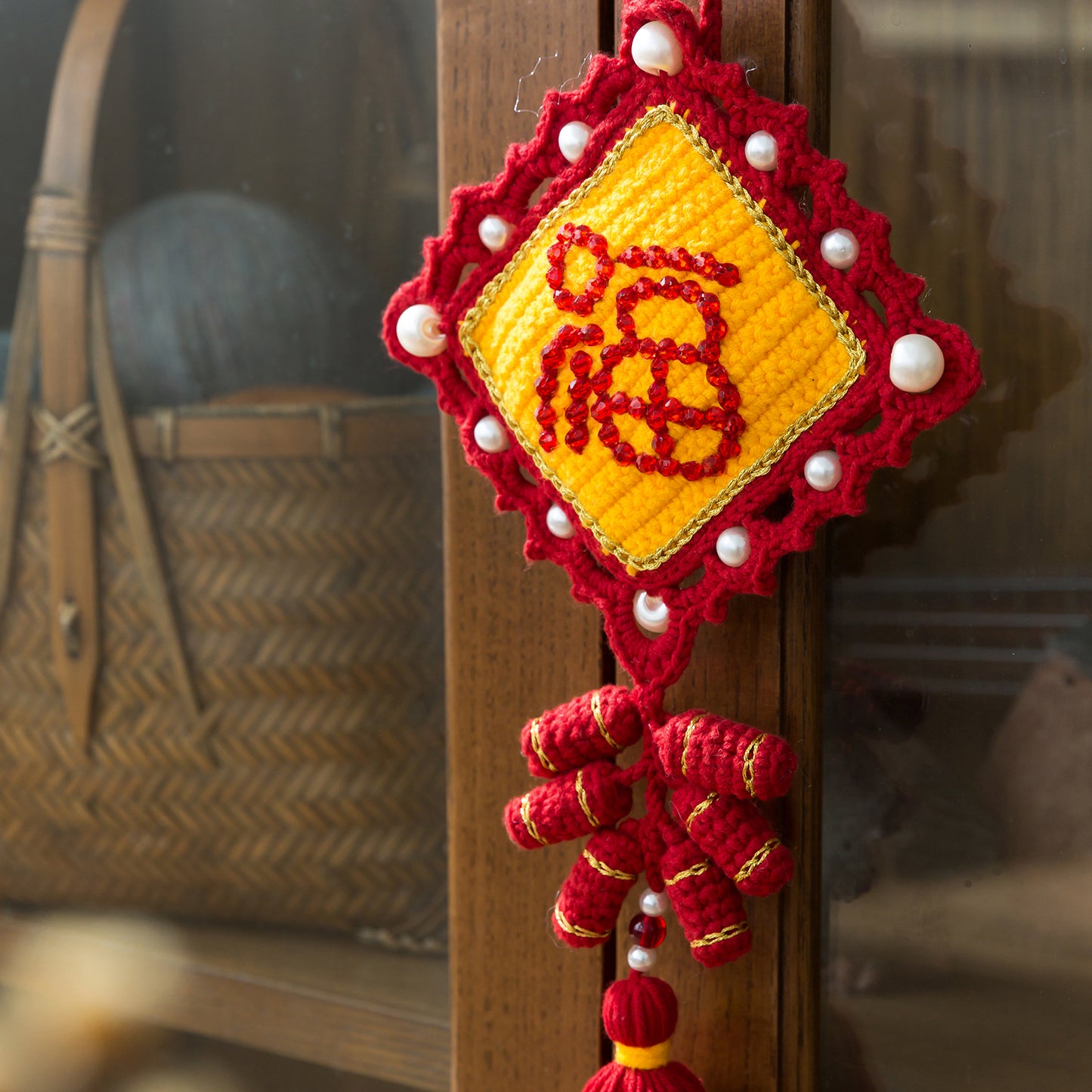 Fortune Earphone Pouch Crochet Yarn Kit | Chinese Aesthetics Series | Susan's Family