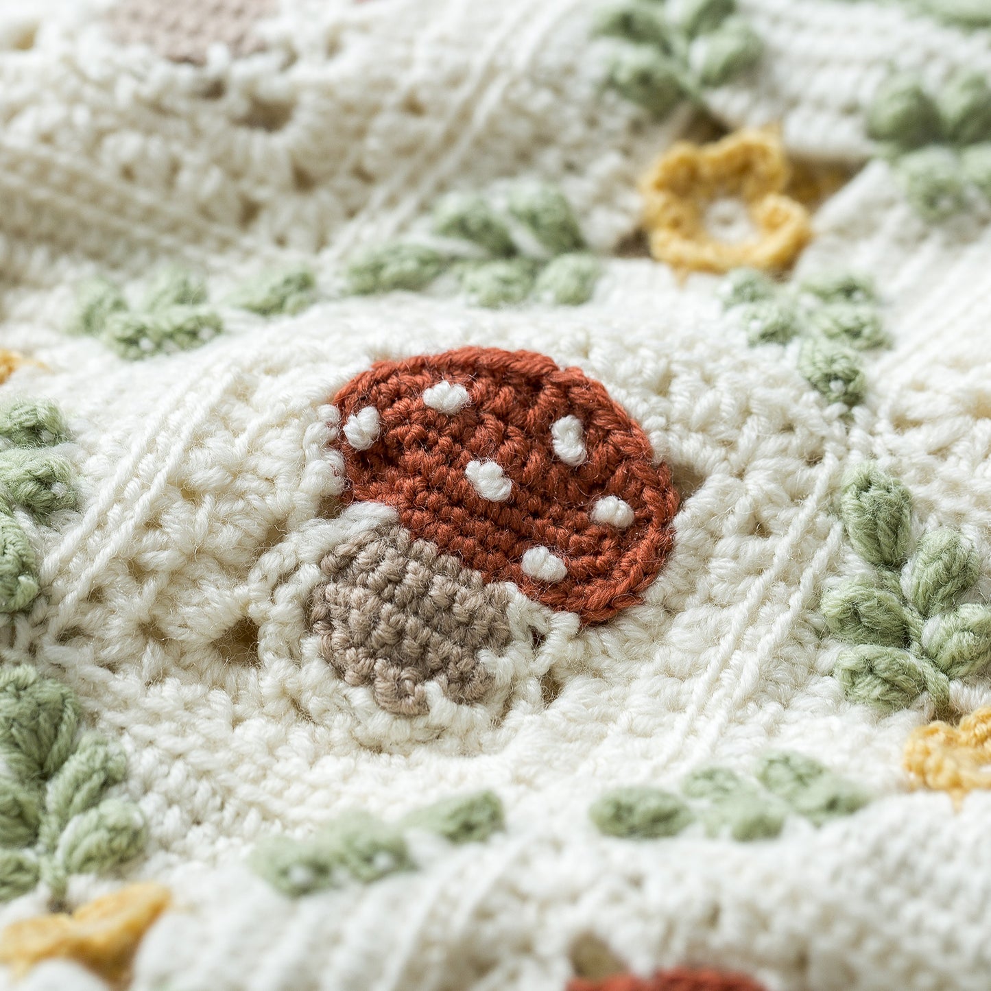 Mushroom Patchwork Vest Crochet Yarn Kit | Forest Series | Susan's Family
