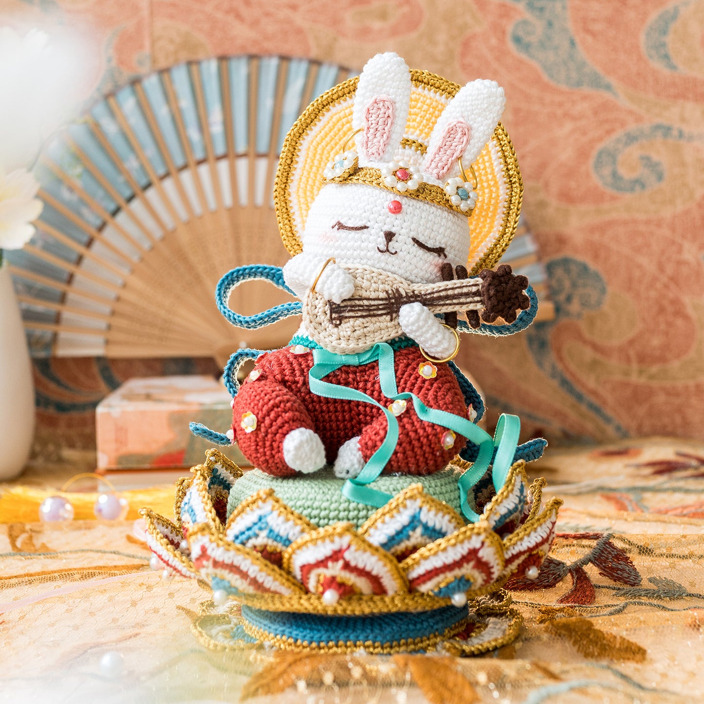 Celestial Rabbit Music Boxes Crochet Yarn Kit | Dunhuang Series| Susan's Family