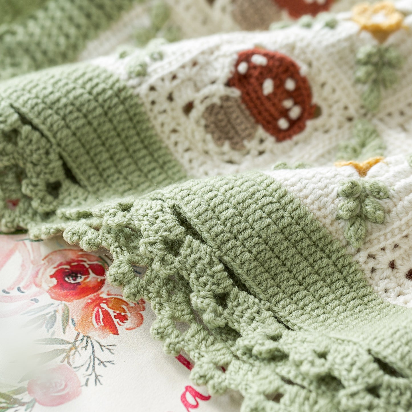 Mushroom Patchwork Vest Crochet Yarn Kit | Forest Series | Susan's Family
