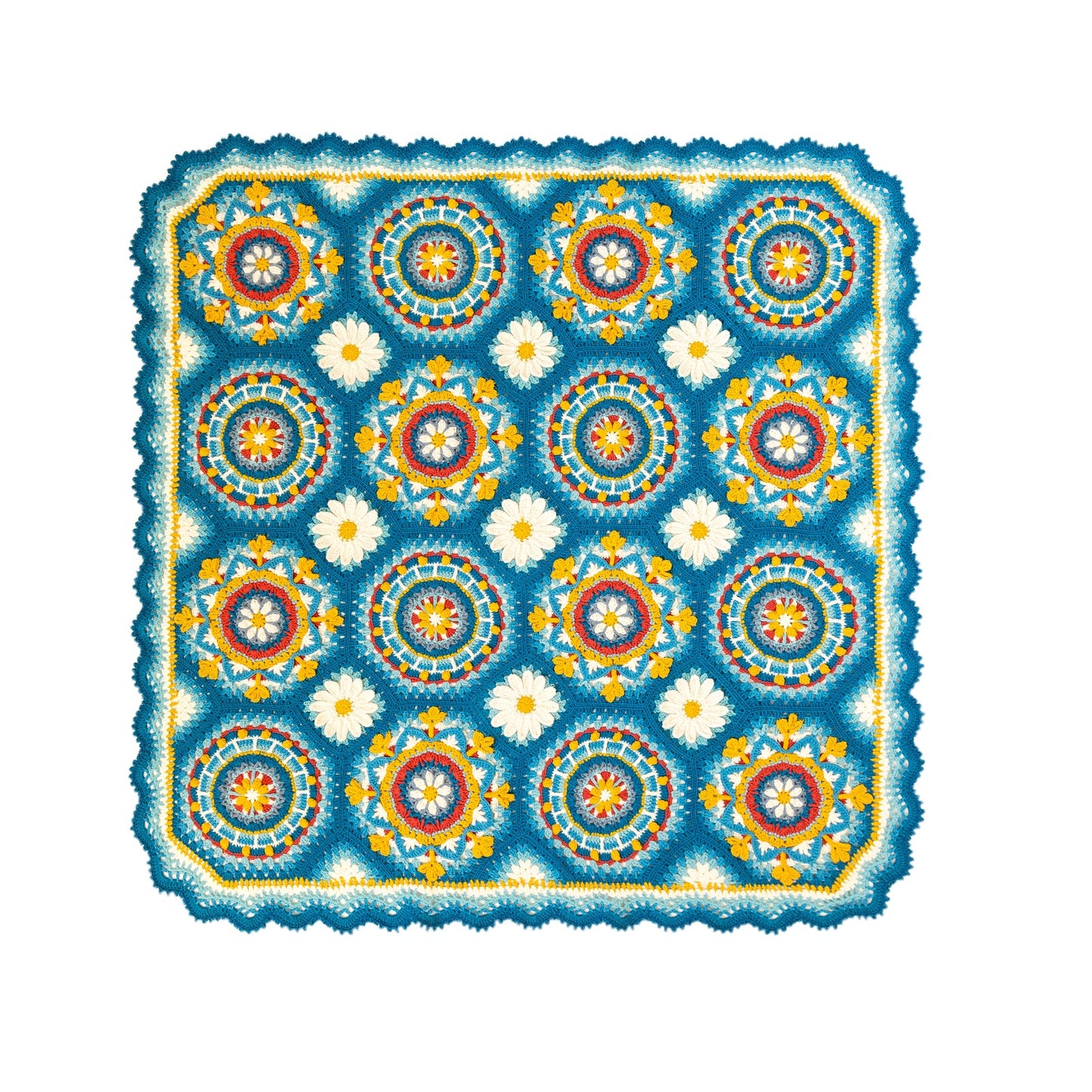 Ravenna Patchwork Blanket Crochet Yarn Kit | Susan's Family Crochet Yarn Kit Byzantinism Style