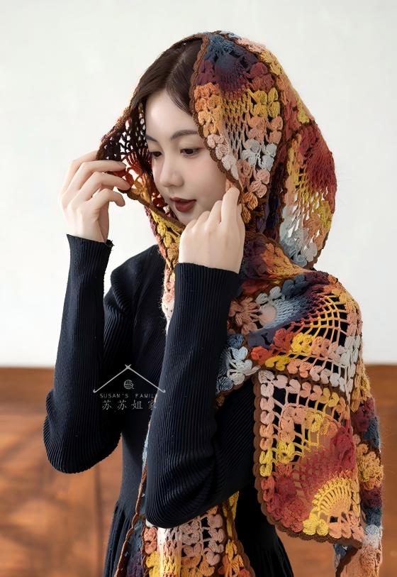 Bobo Shawl Crochet Pattern