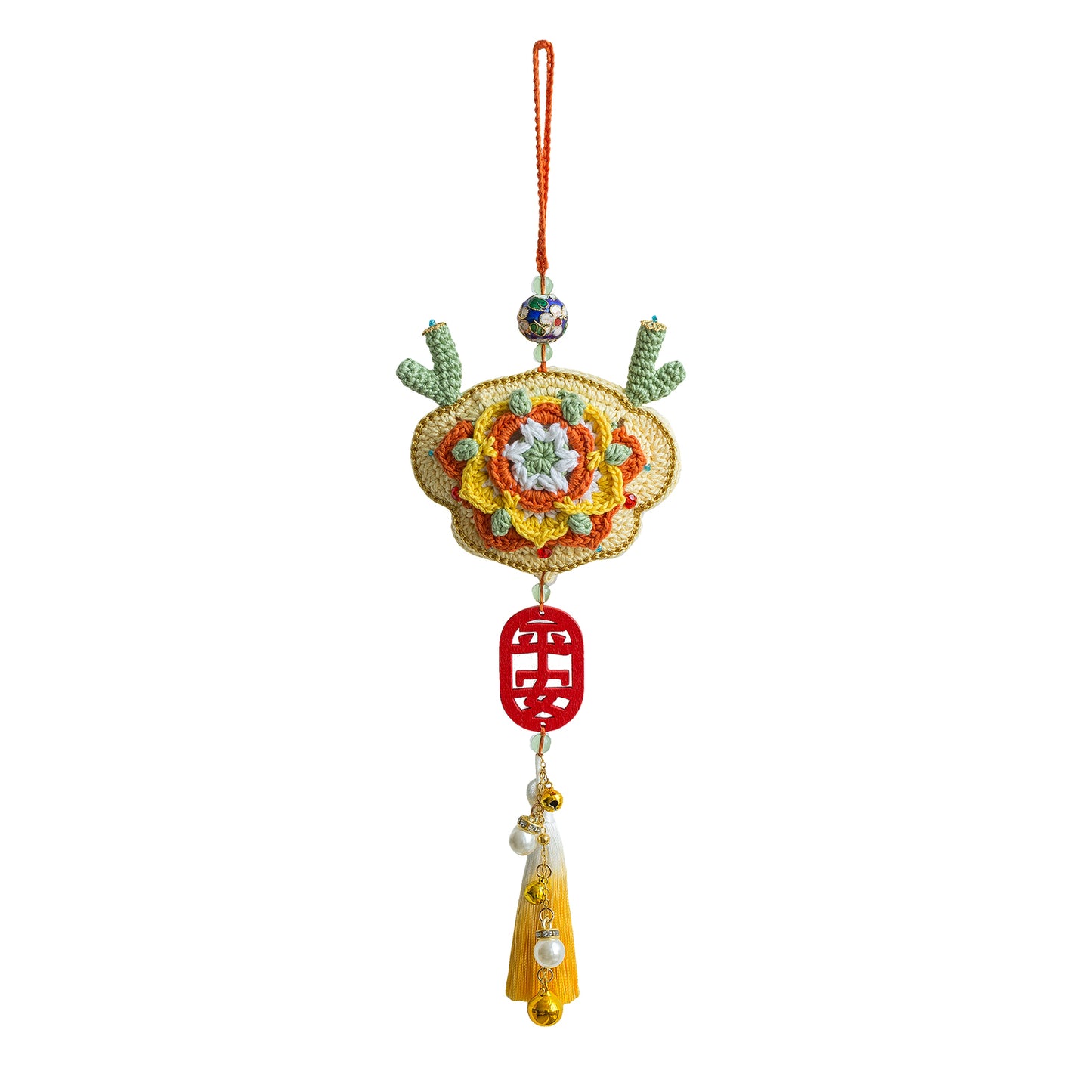 Auspicious Peace Pendant Crochet Yarn Kit | Chinese Aesthetics Series | Susan's Family