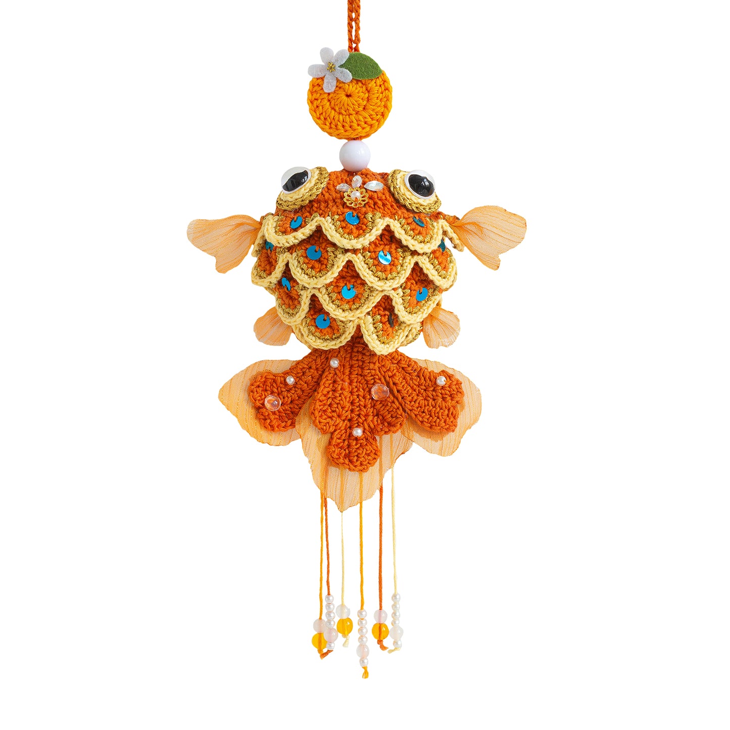 GoldFish Egg Pouch Crochet Yarn Kit | Chinese Aesthetics Series | Susan's Family
