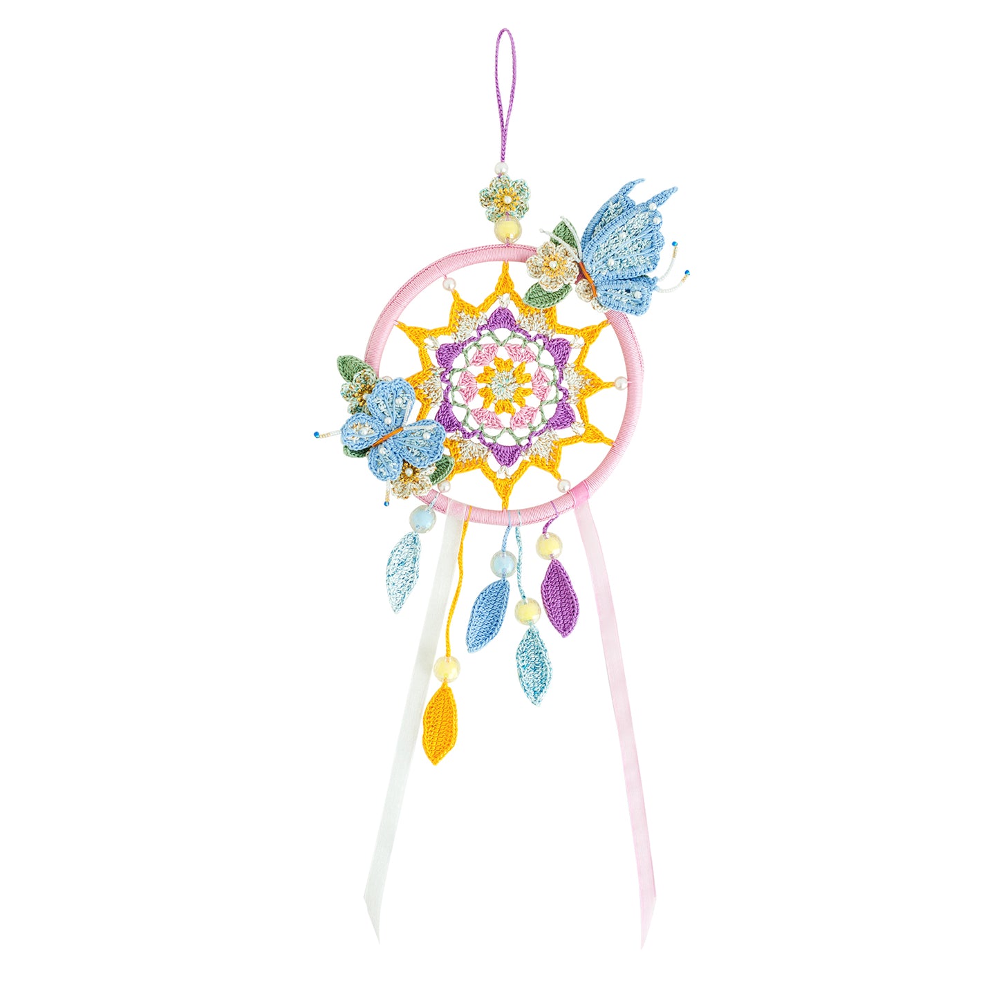 Feather Butterfly Dreamcatcher Crochet Yarn Kit | Susan's Family