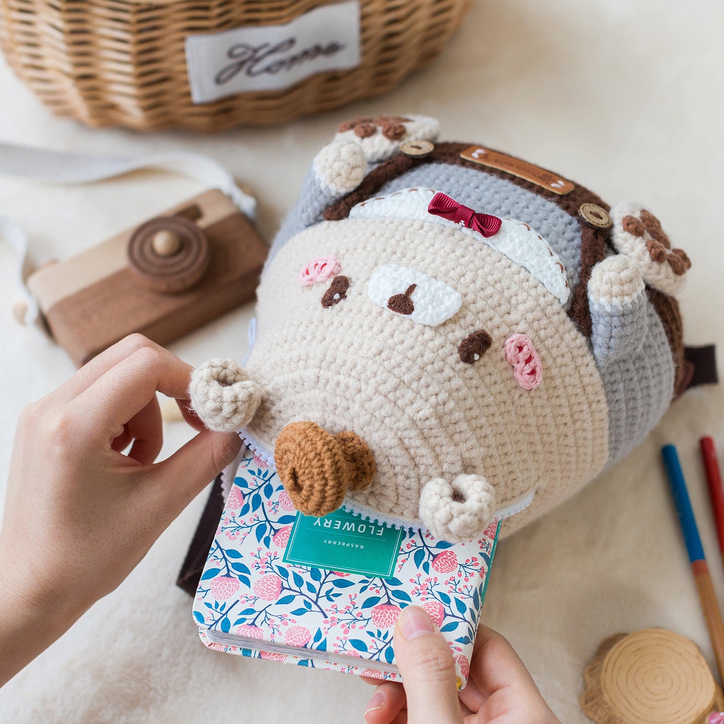 Cute Boy Backpack Crochet Yarn Kit | Susan's Family