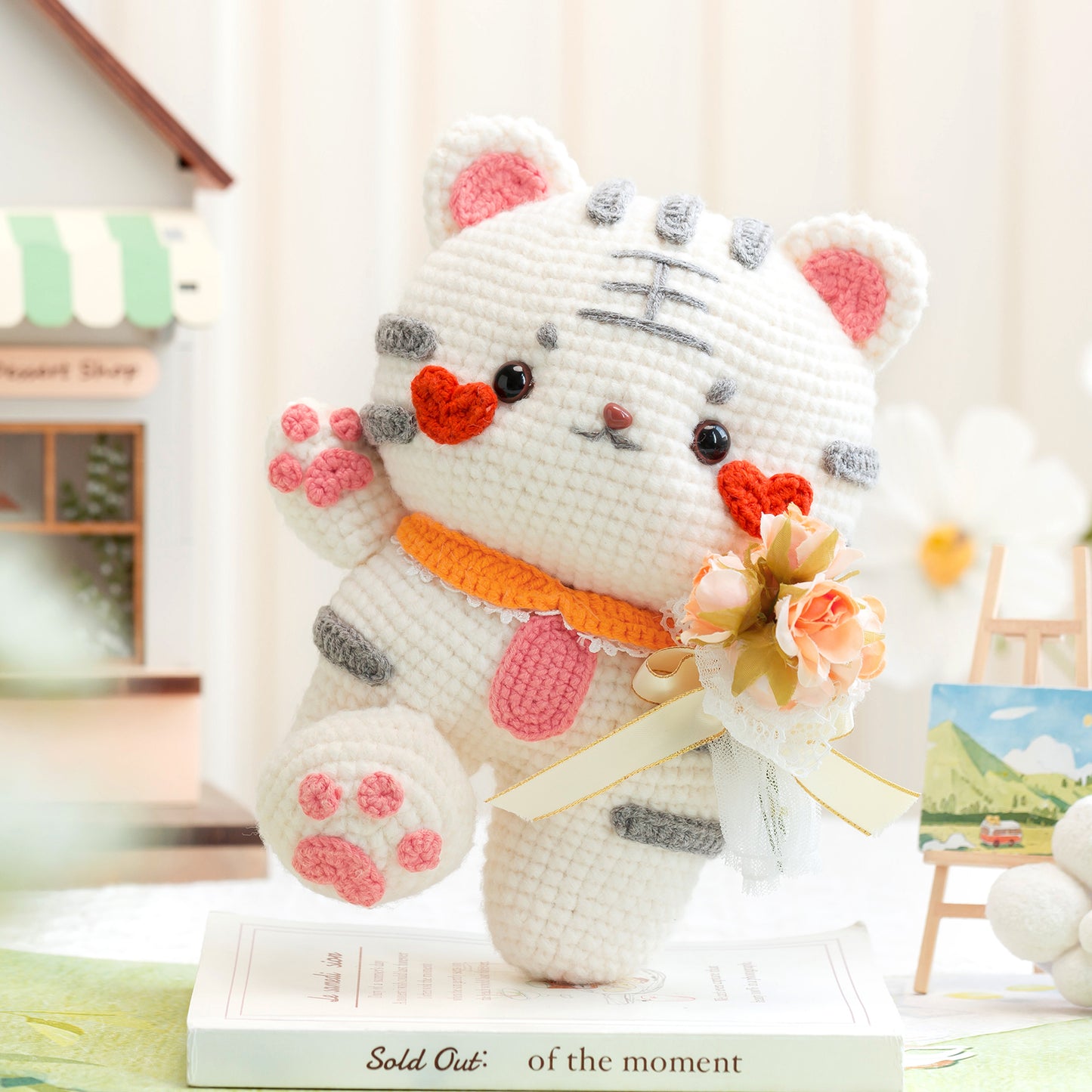Tiger Sniffs the Rose Doll Crochet Yarn Kit | Susan's Family