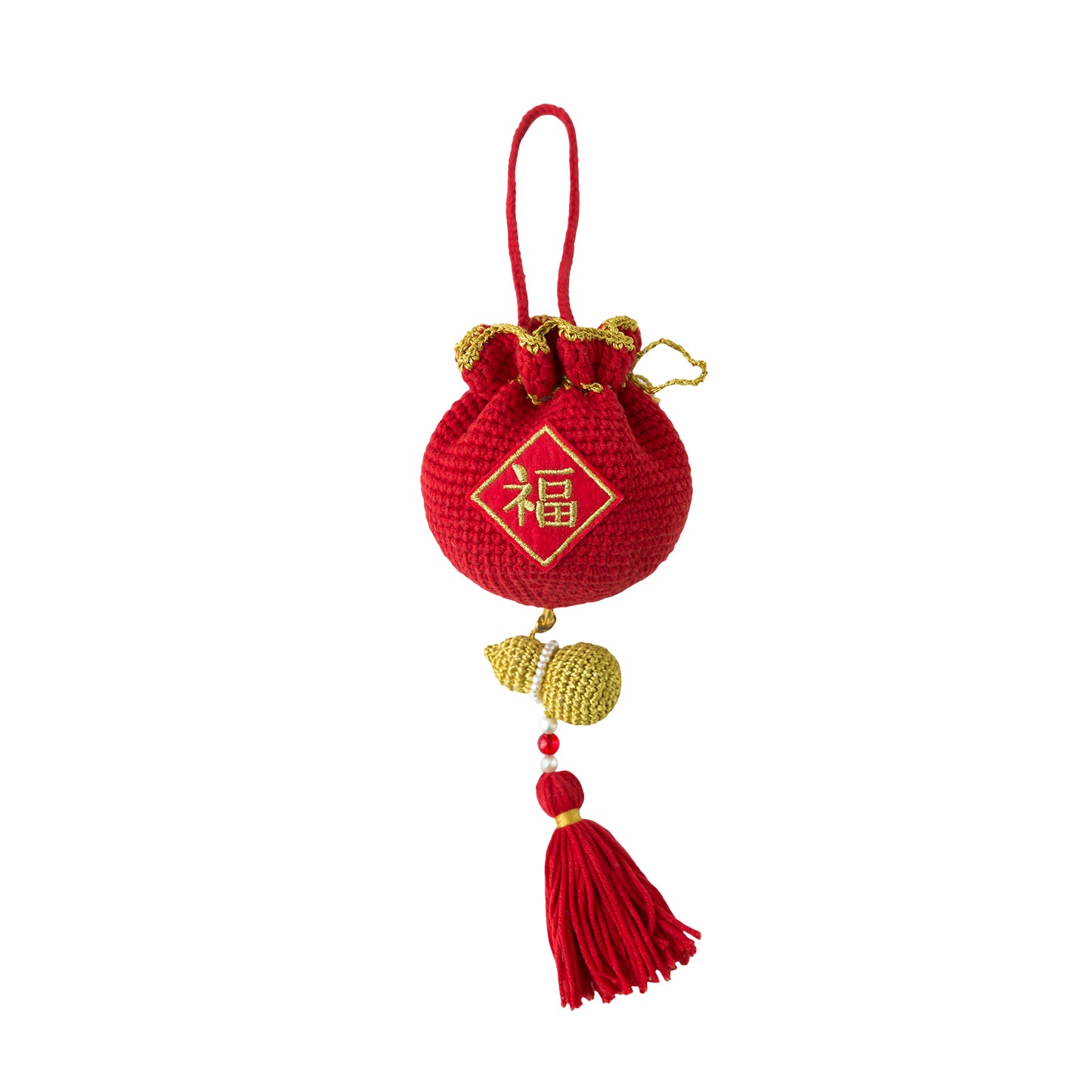 Fortune Earphone Pouch Crochet Yarn Kit | Chinese Aesthetics Series | Susan's Family