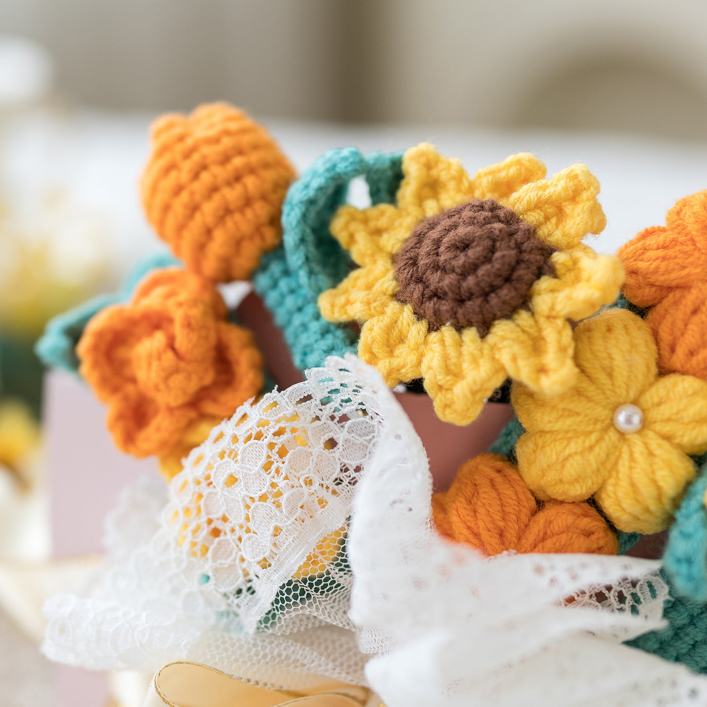 Flower Jewelry Set Crochet Yarn Kit | Floral Signals Series | Susan's Family