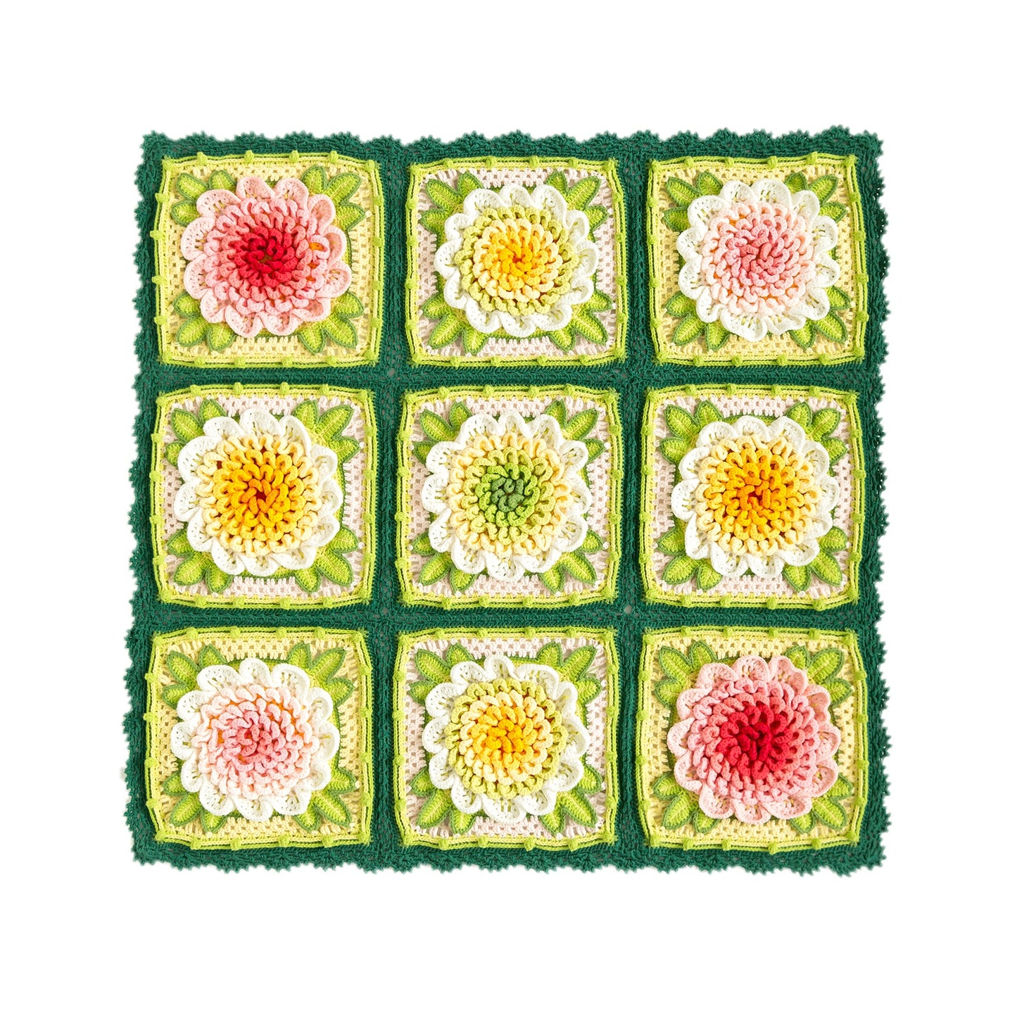 Blossoming Prosperity Peony Blanket Crochet Yarn Kit | Susan's Family Chinese Aesthetics Blanket