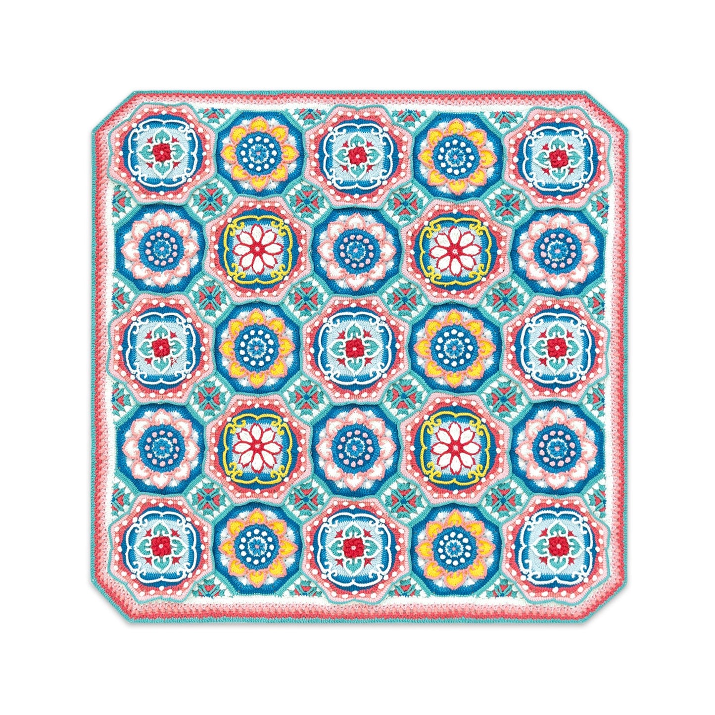 Ruyi Lotus Blanket Crochet Yarn Kit | Susan's Family Crochet Kit for Beginners