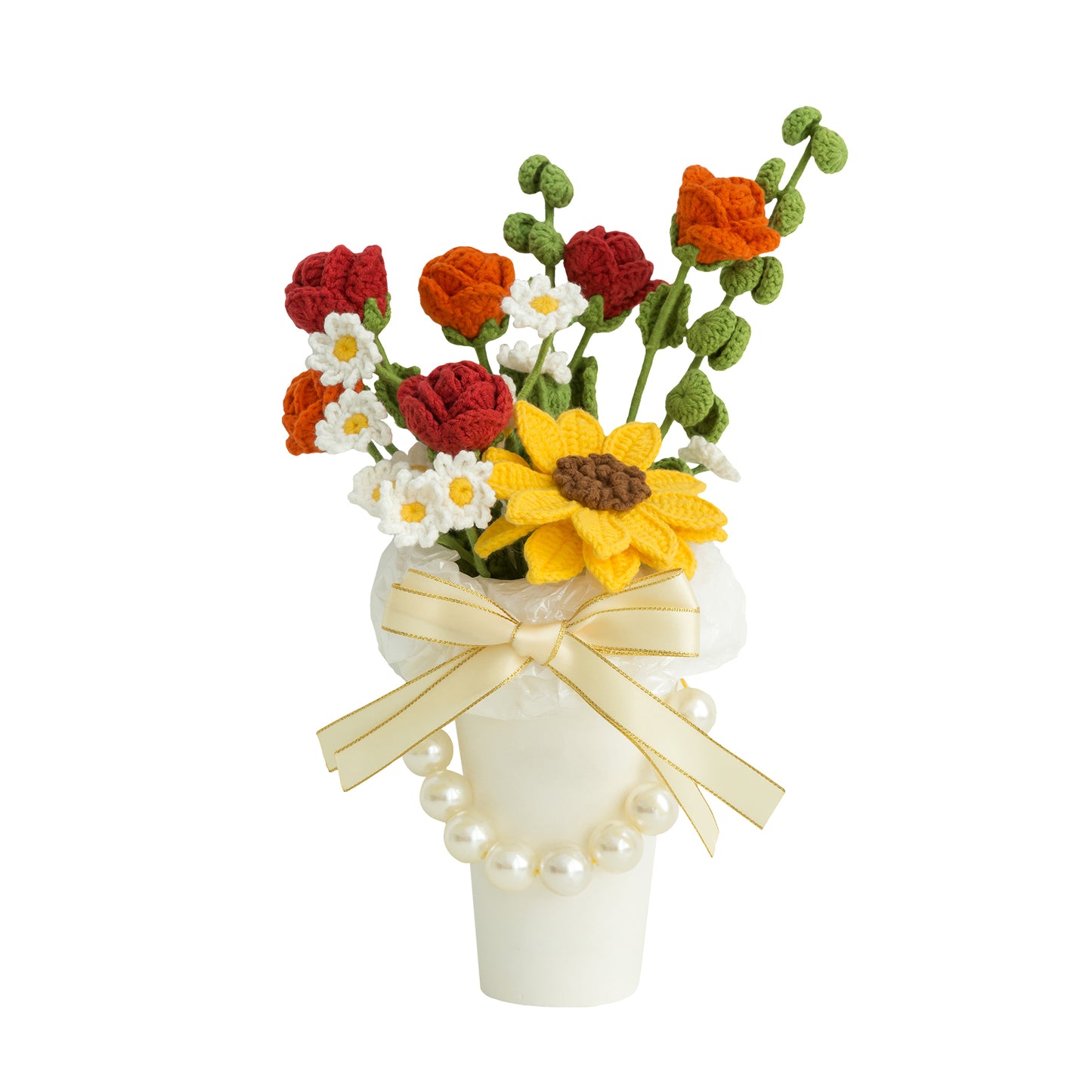 Milk Tea Bouquet Pen Crochet Yarn Kit | Susan's Family