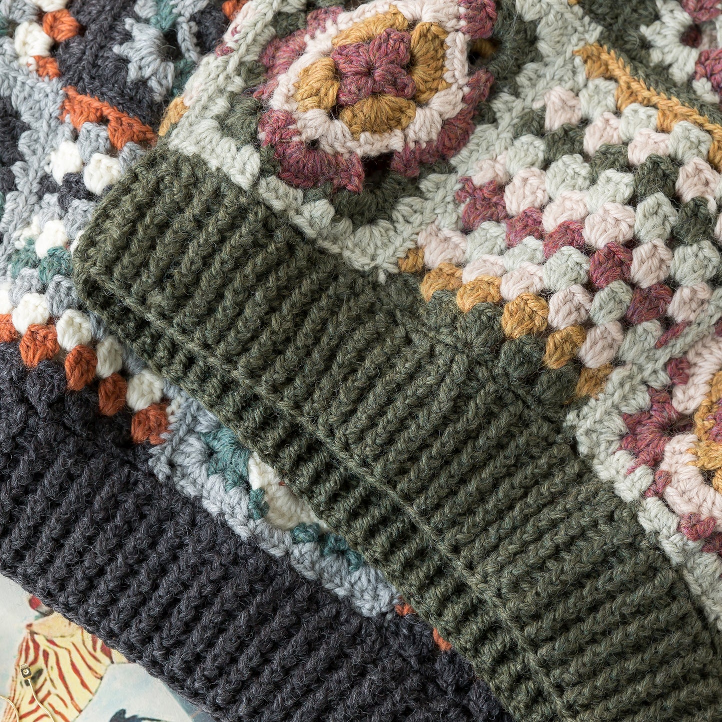 Qingyang Retro Mosaic Vest Crochet Yarn Kit | Retro Nostalgia Series | Susan's Family